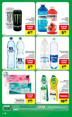 Pogląd oferty "Carrefour gazetka - Express" - ważna od 28.07.2026 | Strona: 4 | Produkty: Woda mineralna Nałęczowianka, Papier toaletowy, Kwiaty, Woda