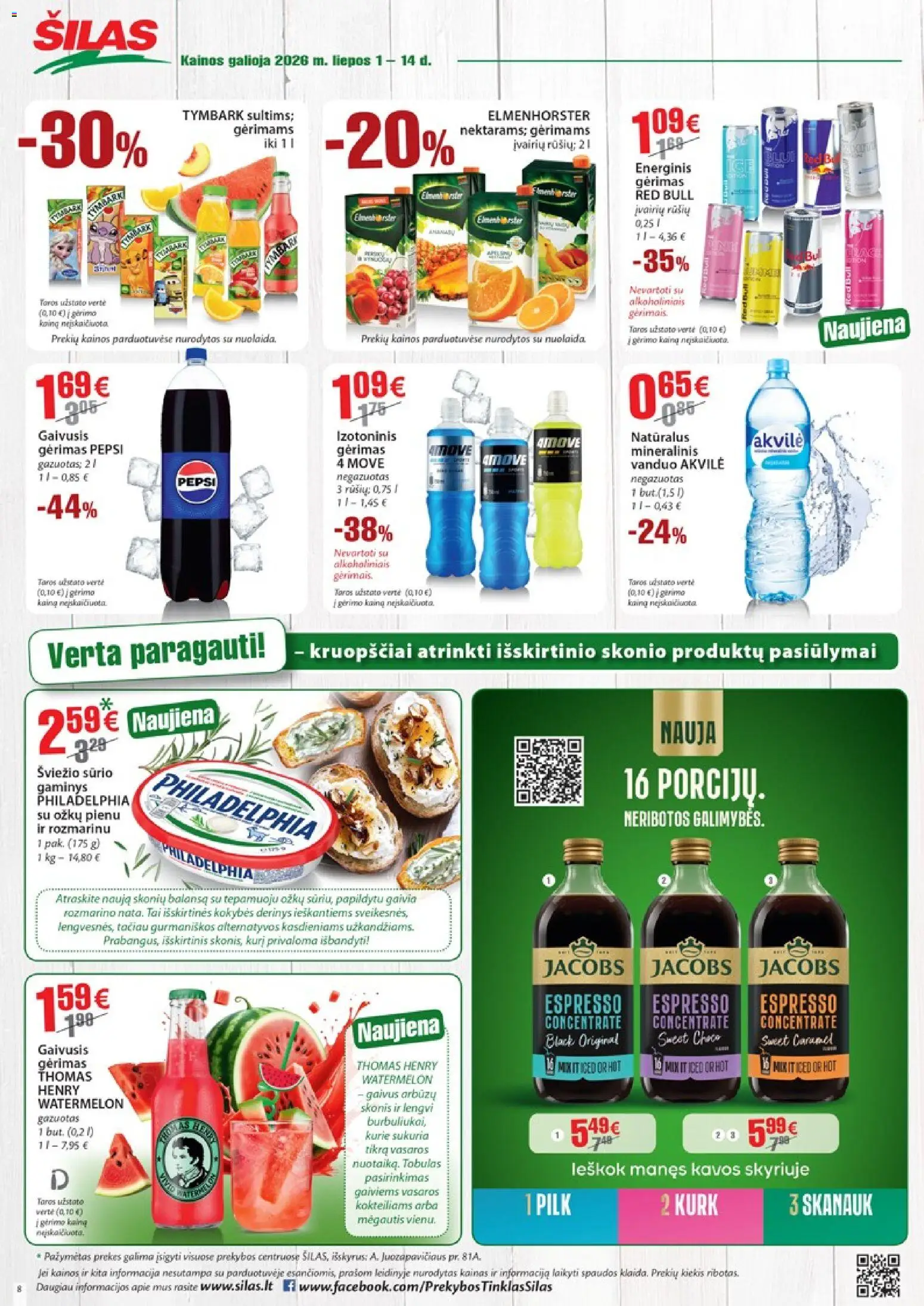 Šilas akcijos nuo 2026.07.01 | Puslapis: 8 | Prekių: Energinis gėrimas