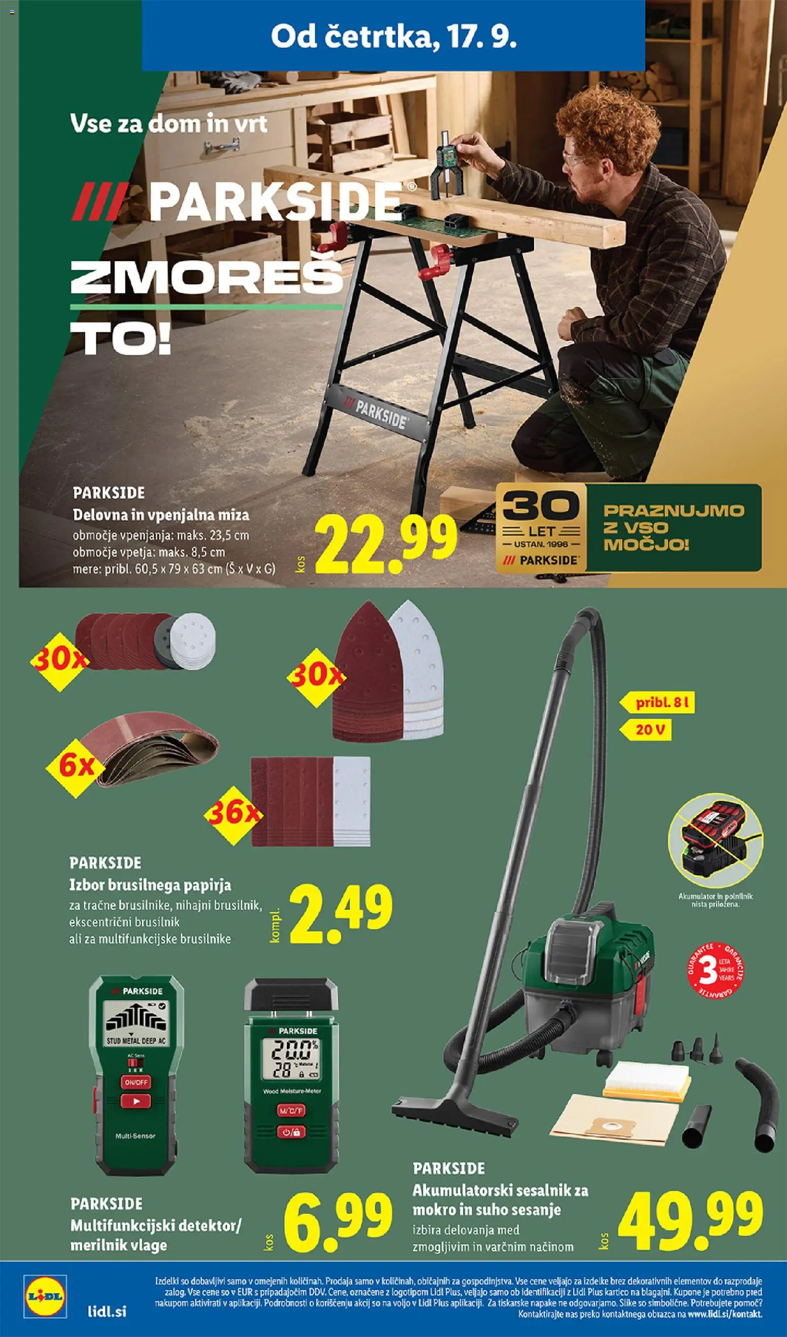 Novi Lidl katalog ponudbe – veljaven od 17.09.2026 | Stran: 26 | Izdelki: Miza, Akumulator, Polnilnik, Brusilnik