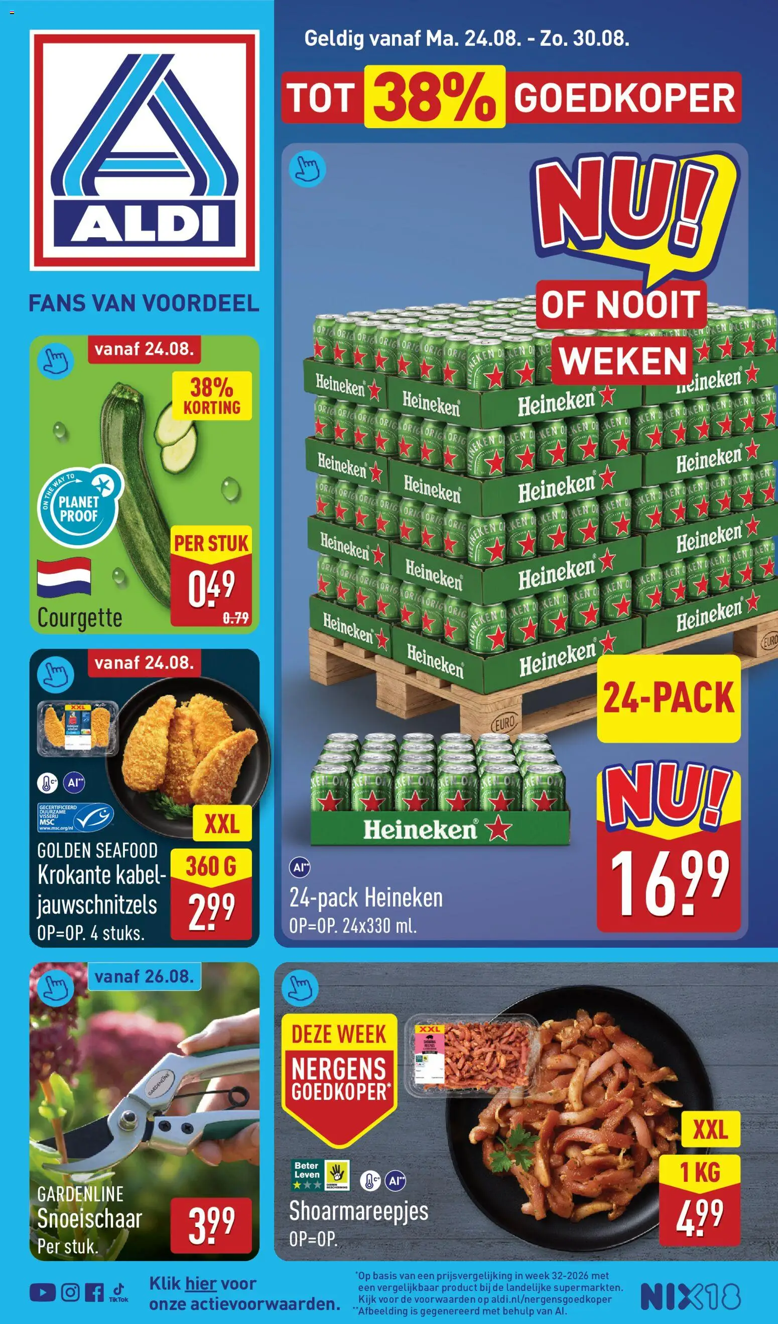 {H1} | Pagina: 1 | Producten: Courgette, Heineken, Kabel, Strips