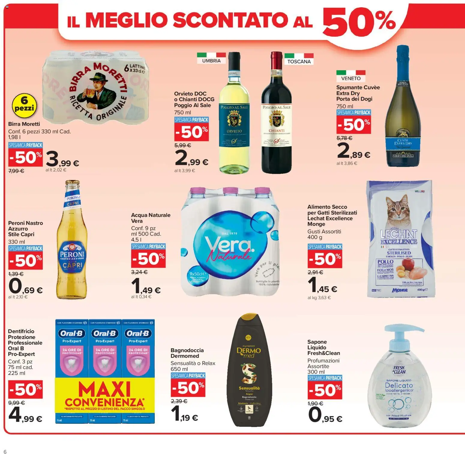 Volantino Carrefour del 29/09/2026 | Pagina: 6 | Prodotti: Birra, Pollo, Sale, Spumante