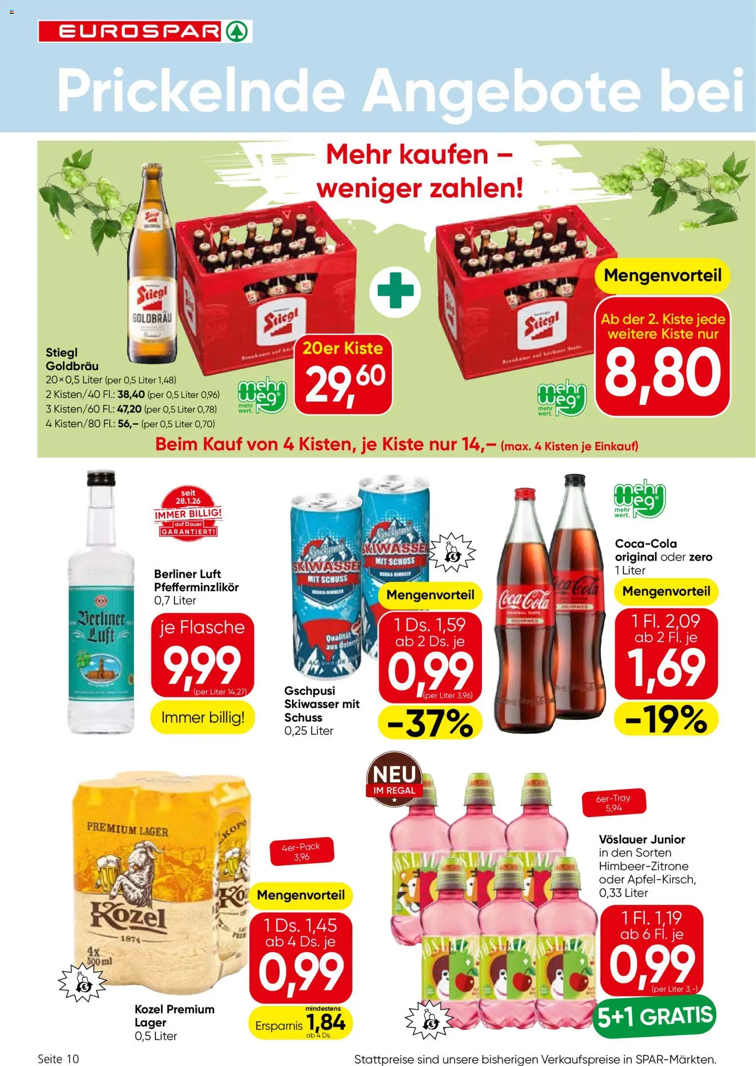 Eurospar Flugblatt gültig ab 16.07.2026 | Seite: 10 | Produkte: Regal