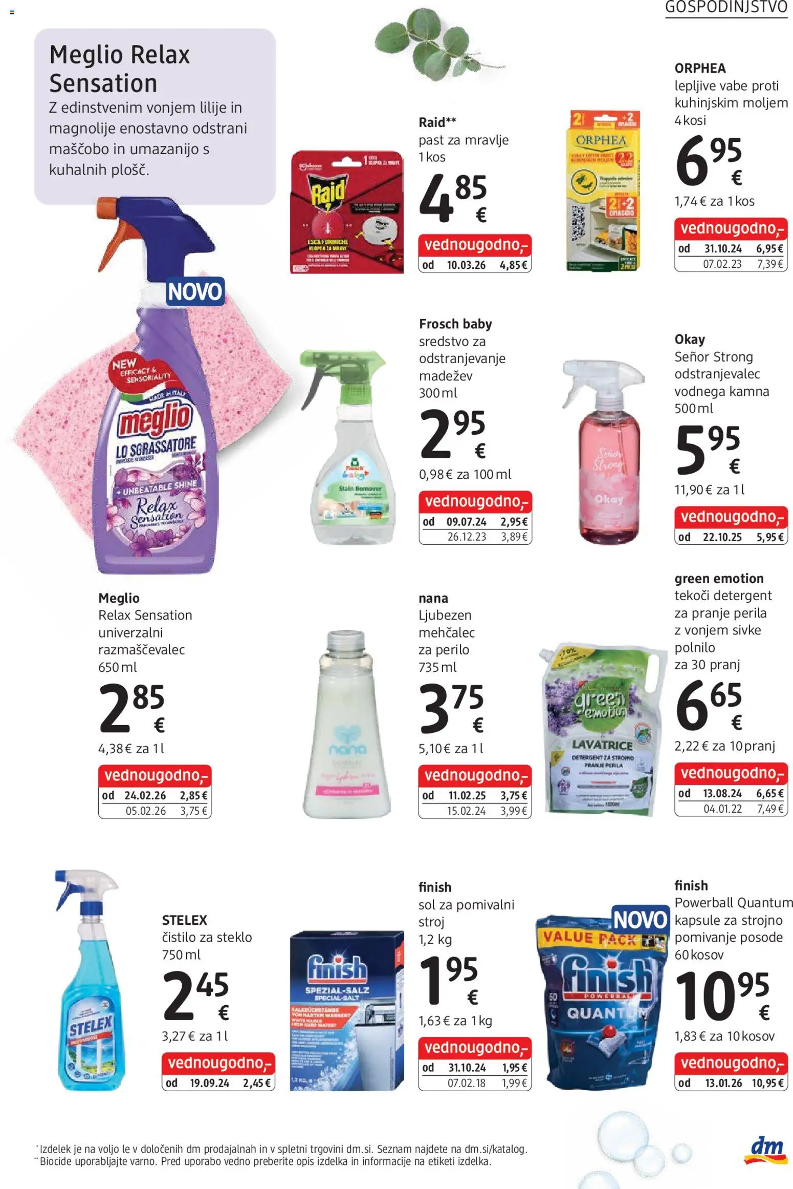 Novi DM Drogerie Markt katalog ponudbe – veljaven od 01.04.2026 | Stran: 29 | Izdelki: Mehčalec, Čistilo za steklo, Detergent, Sol
