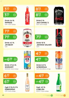 Pogląd oferty "Eurocash gazetka - Katalog Alkoholowy" - ważna od 01.07.2026 | Strona: 49 | Produkty: Jim Beam, Cydr, Coca cola, Whisky