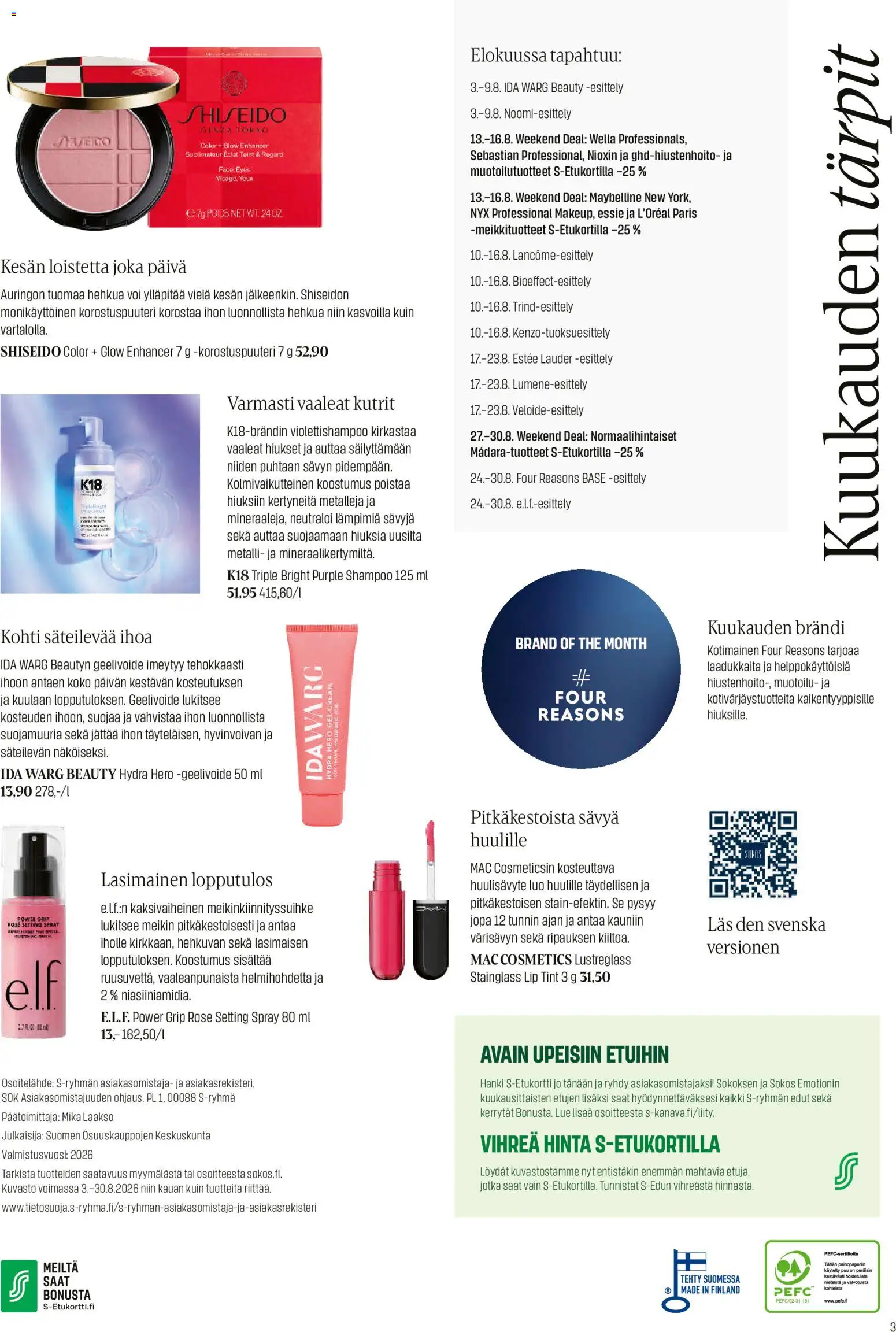 Sokos tarjoukset – voimassa 03/08/2026 alkaen | Sivu: 3 | Tuotteet: Shampoo, Voi