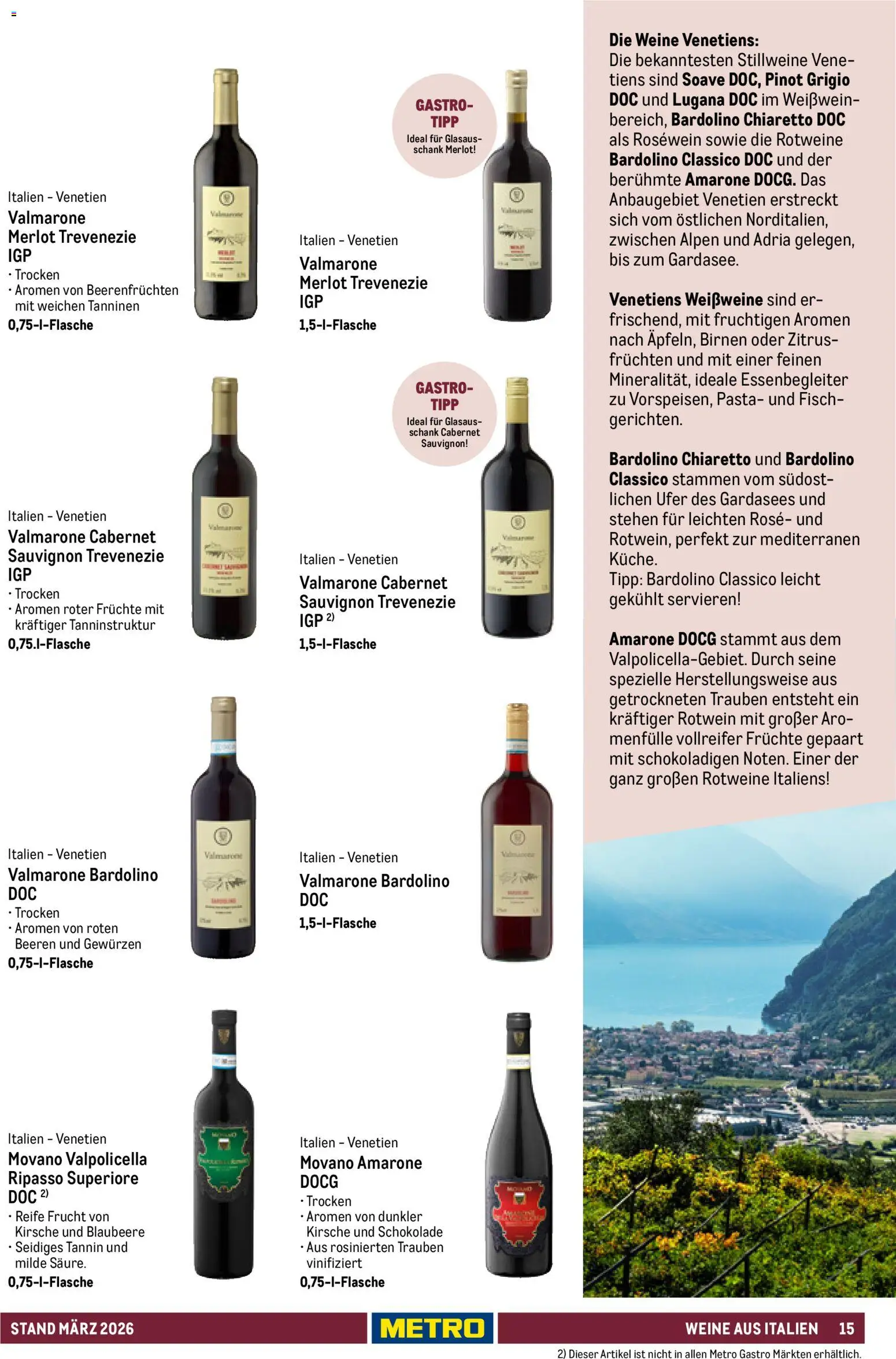 Metro Hauswein-Katalog – gültig ab 03.03.2026 | Seite: 15 | Produkte: Trauben, Weißwein, Rotwein, Merlot