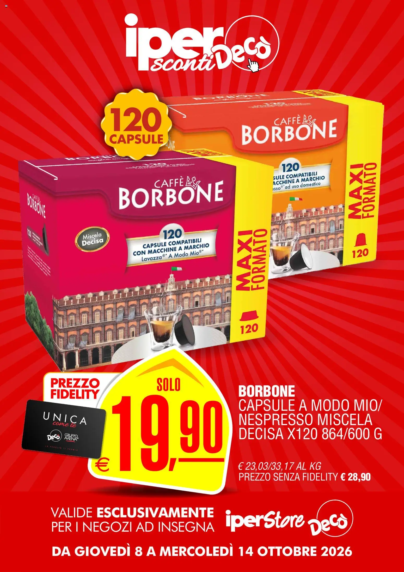 Volantino Decò del 08/10/2026 | Pagina: 3 | Prodotti: Caffè, Borbone