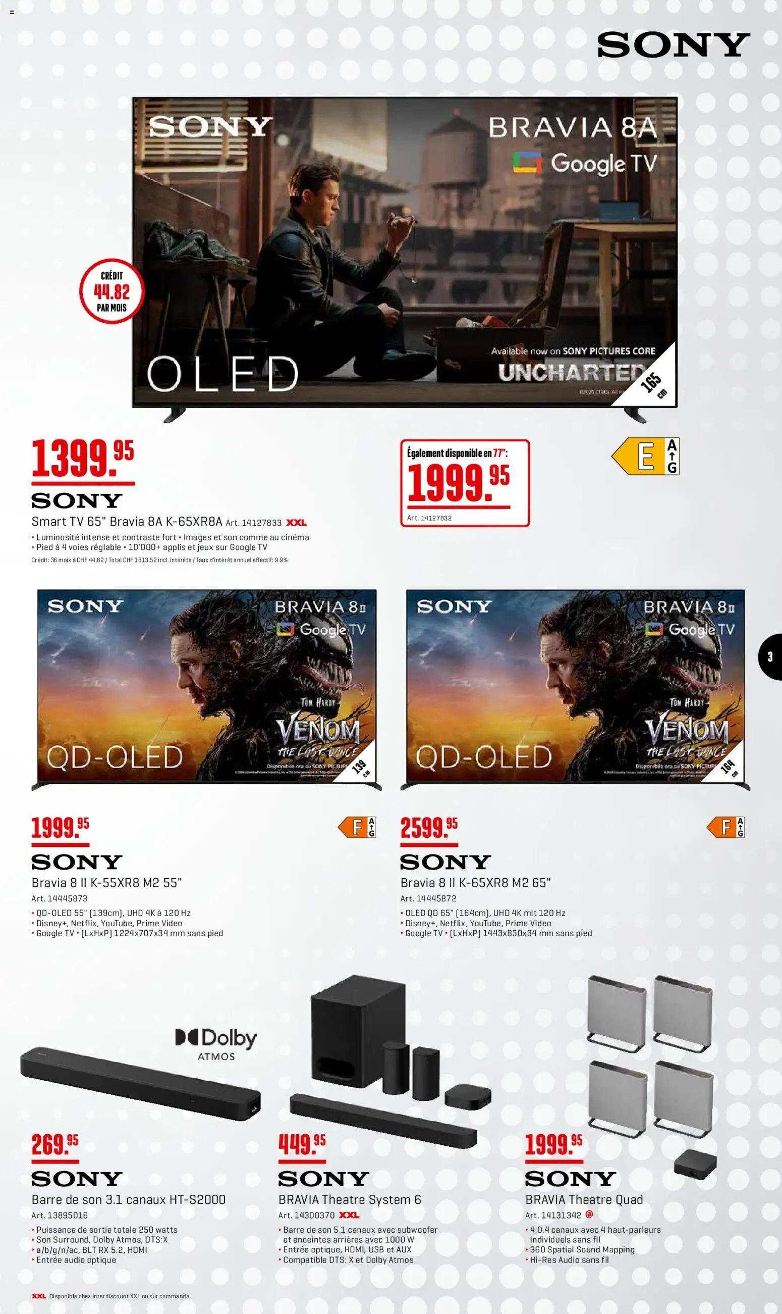 Interdiscount aktionen Offres – gültig ab 07.09.2026 | Seite: 3 | Produkte: Audio, TV, Usb, Sony