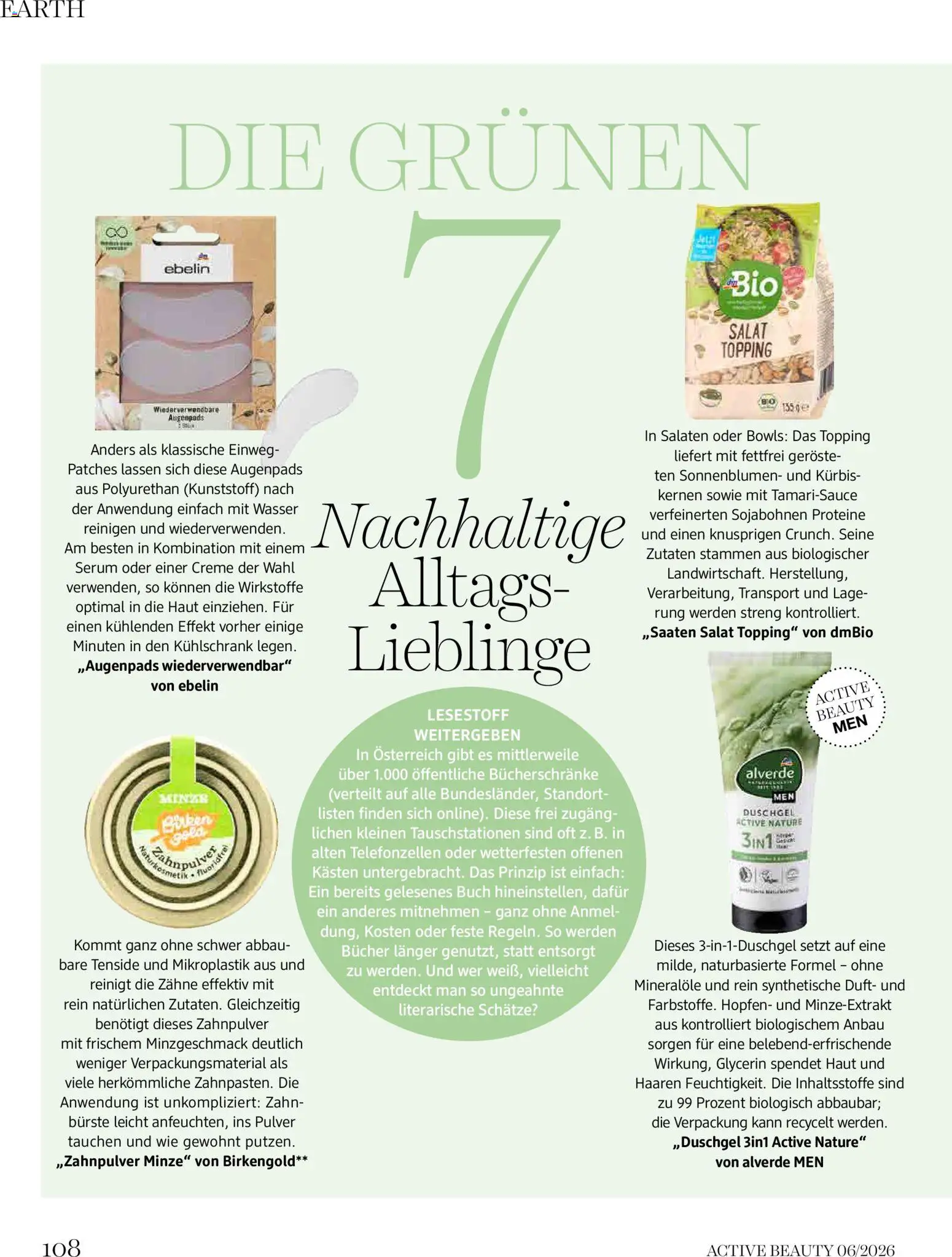 dm drogerie markt Active Beauty Family 06/2026 gültig ab 01.06.2026 | Seite: 108 | Produkte: Wasser, Duft, Bürste, Duschgel