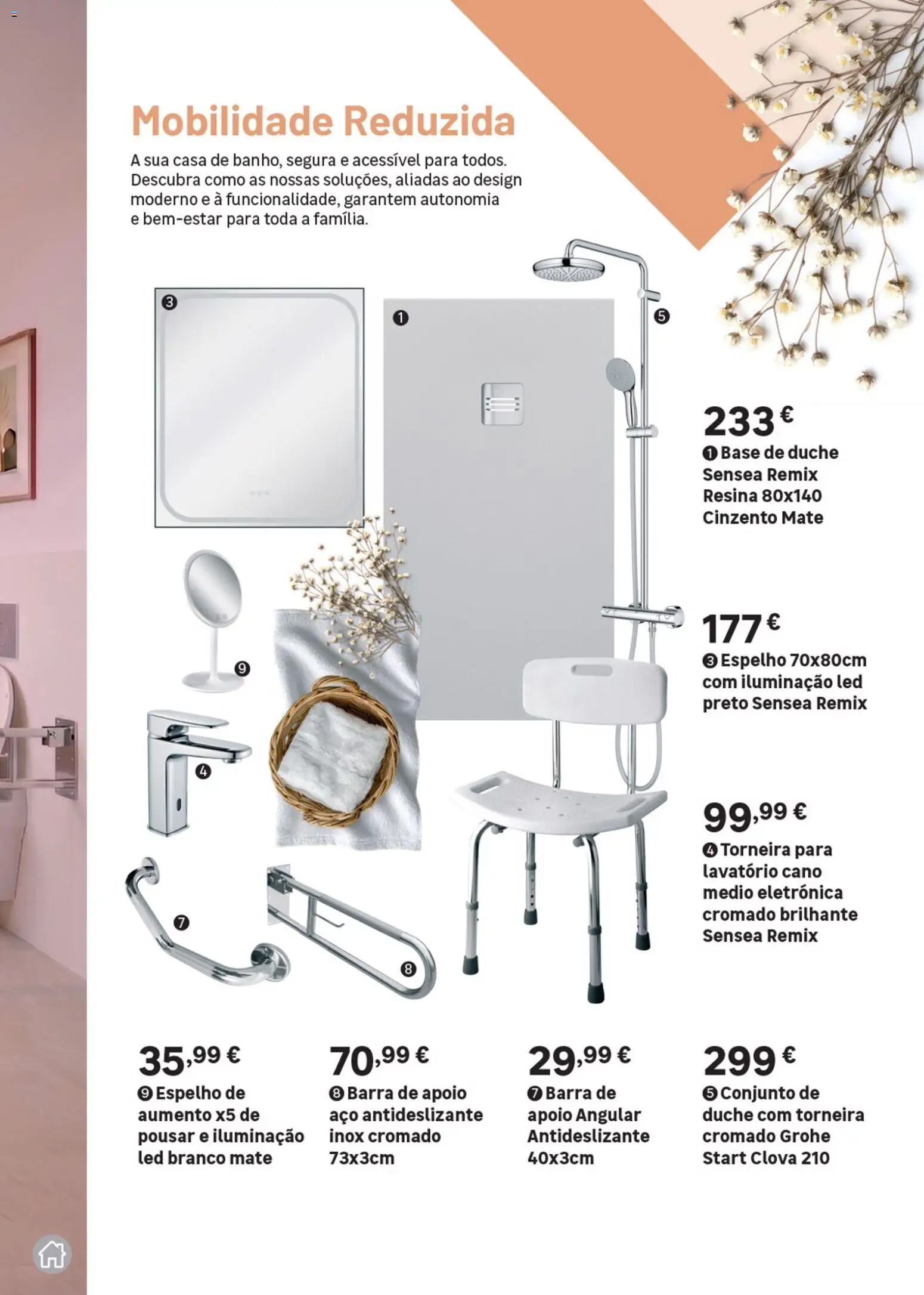 Leroy Merlin Catálogo Casas de Banho │ válido de 28.05.2026 | Página: 7 | Produtos: Torneira, Base, Lavatório, Espelho