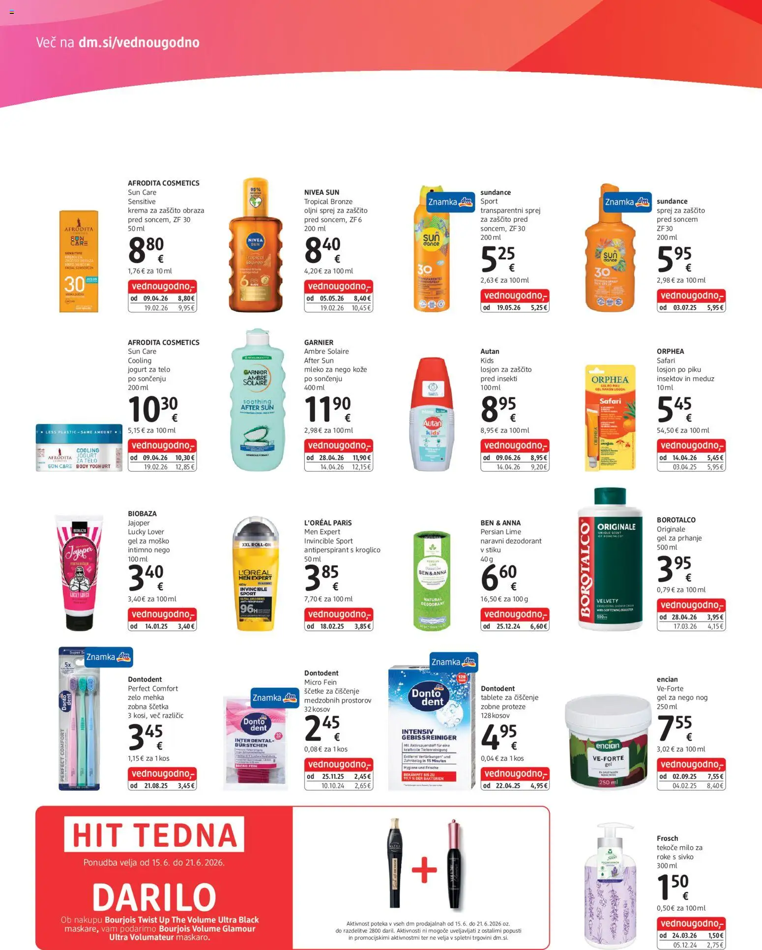 Novi DM Drogerie Markt katalog ponudbe – veljaven od 15.04.2026 | Stran: 2 | Izdelki: Tekoče milo, Jogurt, Antiperspirant, Zobna scetka
