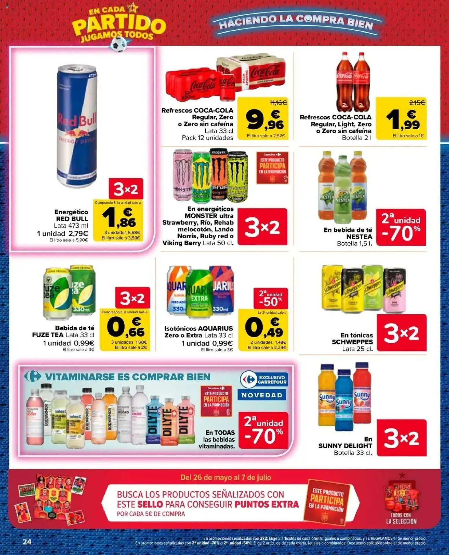 Carrefour Market -  unidad al -50 │ válido desde el 25/06/2026 | Página: 24 | Productos: Red Bull, Té, Bebidas