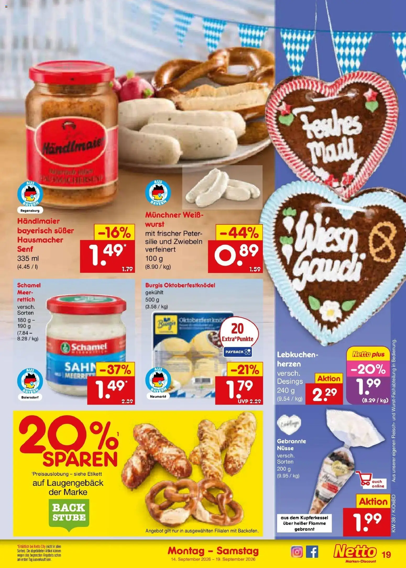 Netto Marken-Discount Prospekt Mistelbach – gültig ab 14.09.2026 | Seite: 29 | Produkte: Zwiebeln, Wurst, Nüsse, Fleisch