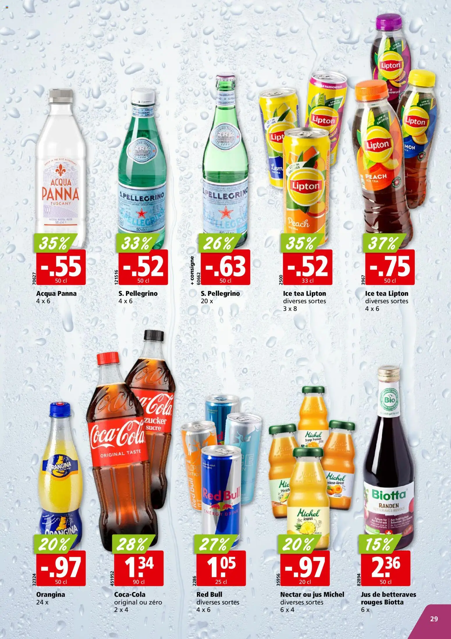 Aligro aktionen Chavannes, Matran, Genève, Sion – gültig ab 17.08.2026 | Seite: 29 | Produkte: Red bull, Ananas, Pfirsich, Zucker