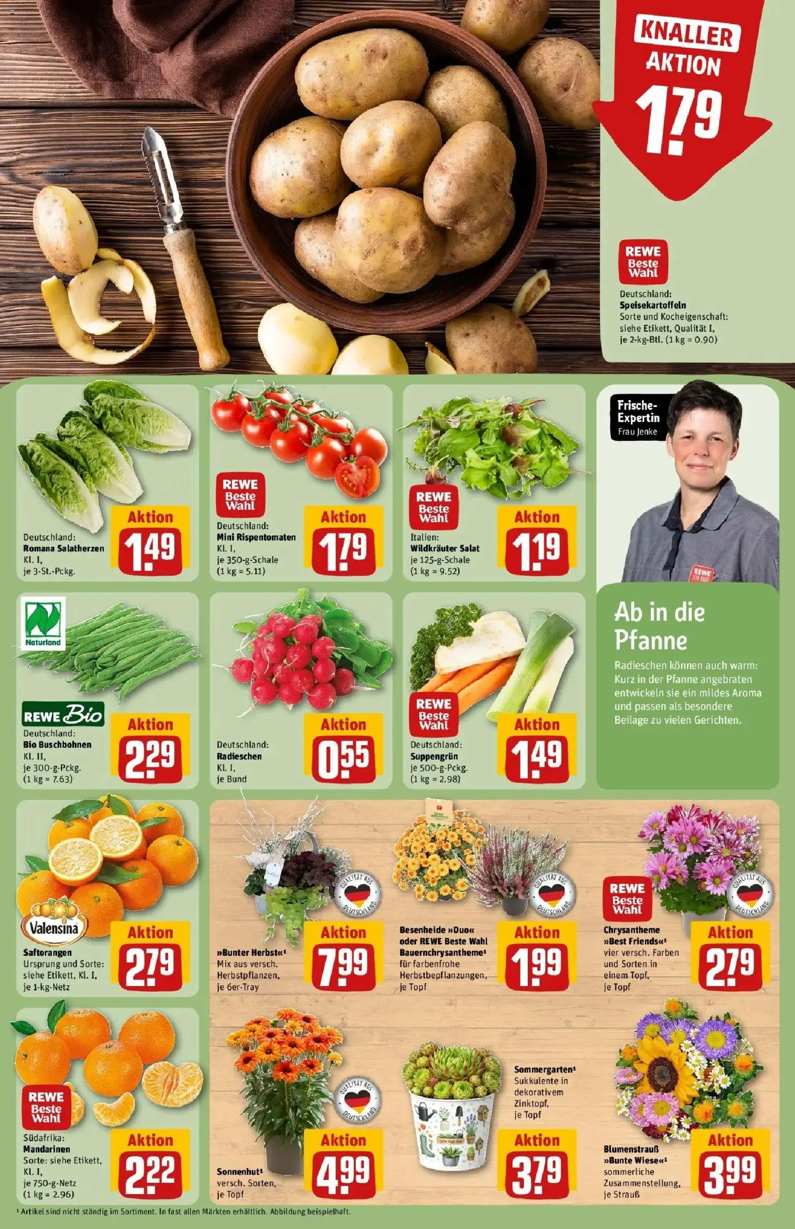REWE Prospekt ab 07.09.2026 zum Blättern » Angebote | Seite: 7 | Produkte: Top, Mandarinen, Valensina, Salat