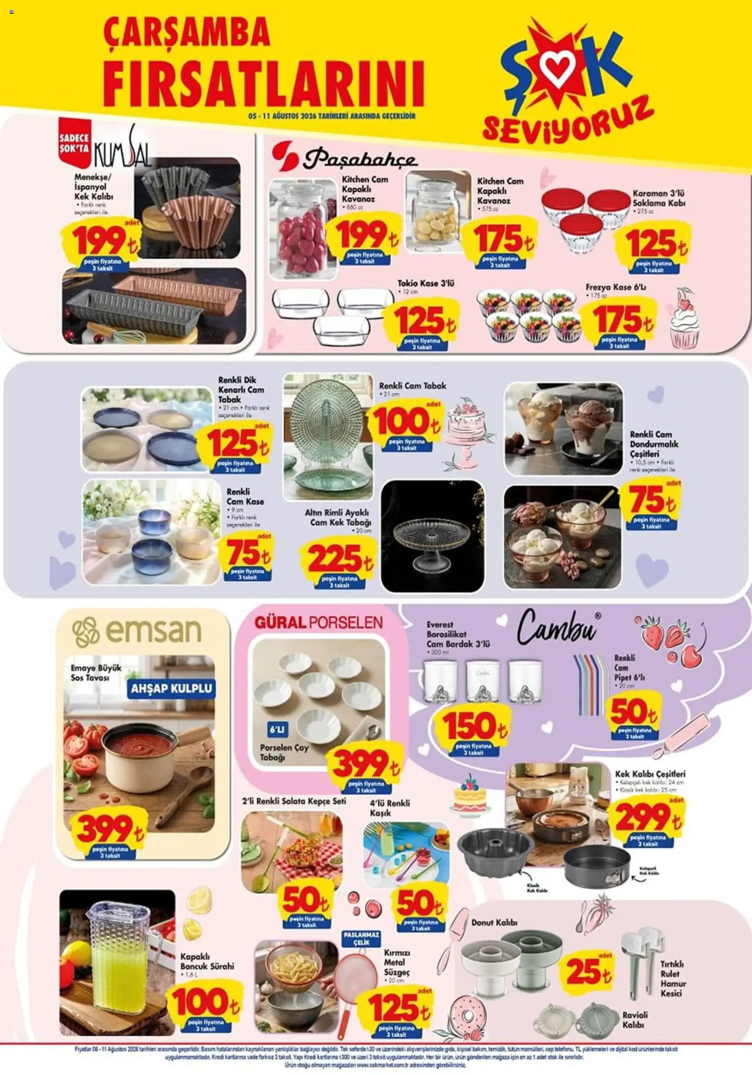 Şok Market Katalog - 05 Ağustos 2026 tarihinden itibaren geçerlidir | Sayfa: 1 | Ürünler: Kaşe, Çay, Salata, Kesici