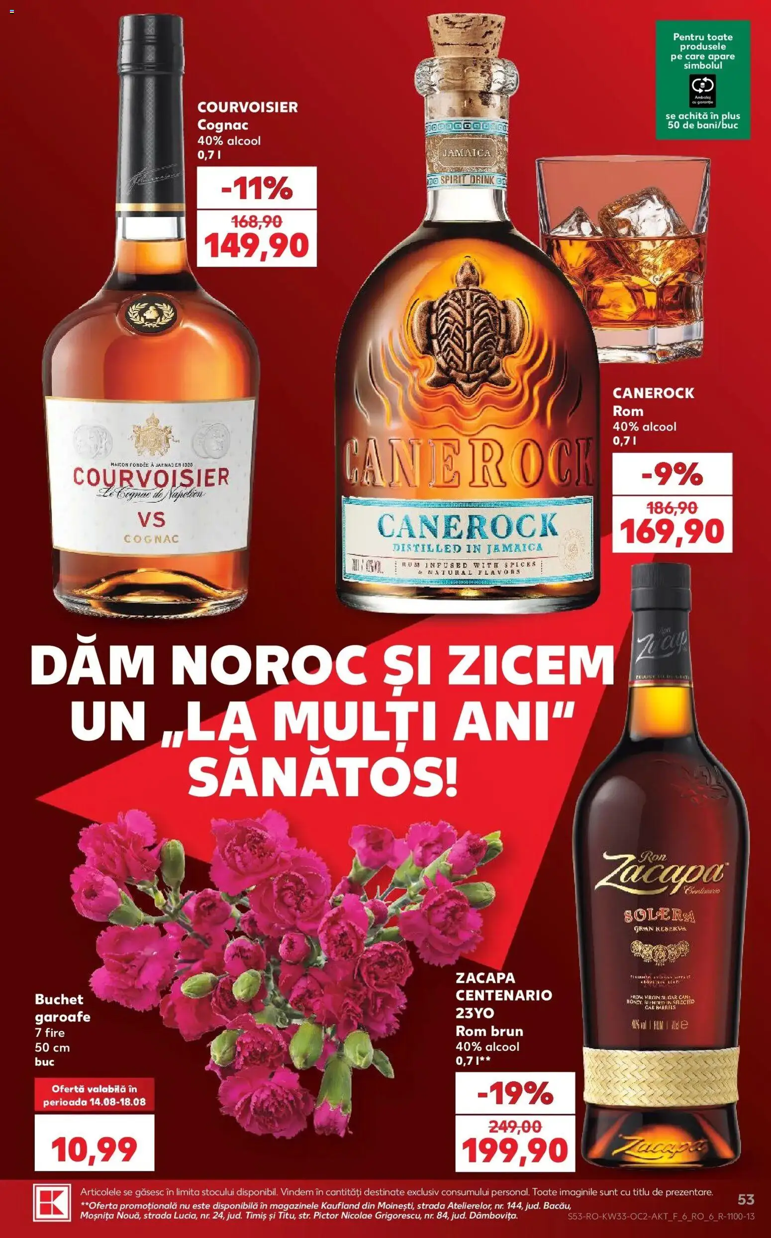 Kaufland Focșani 12.08.2026 - Revista si Oferta | Pagină: 53 | Produse: Șal, Rom, Plus
