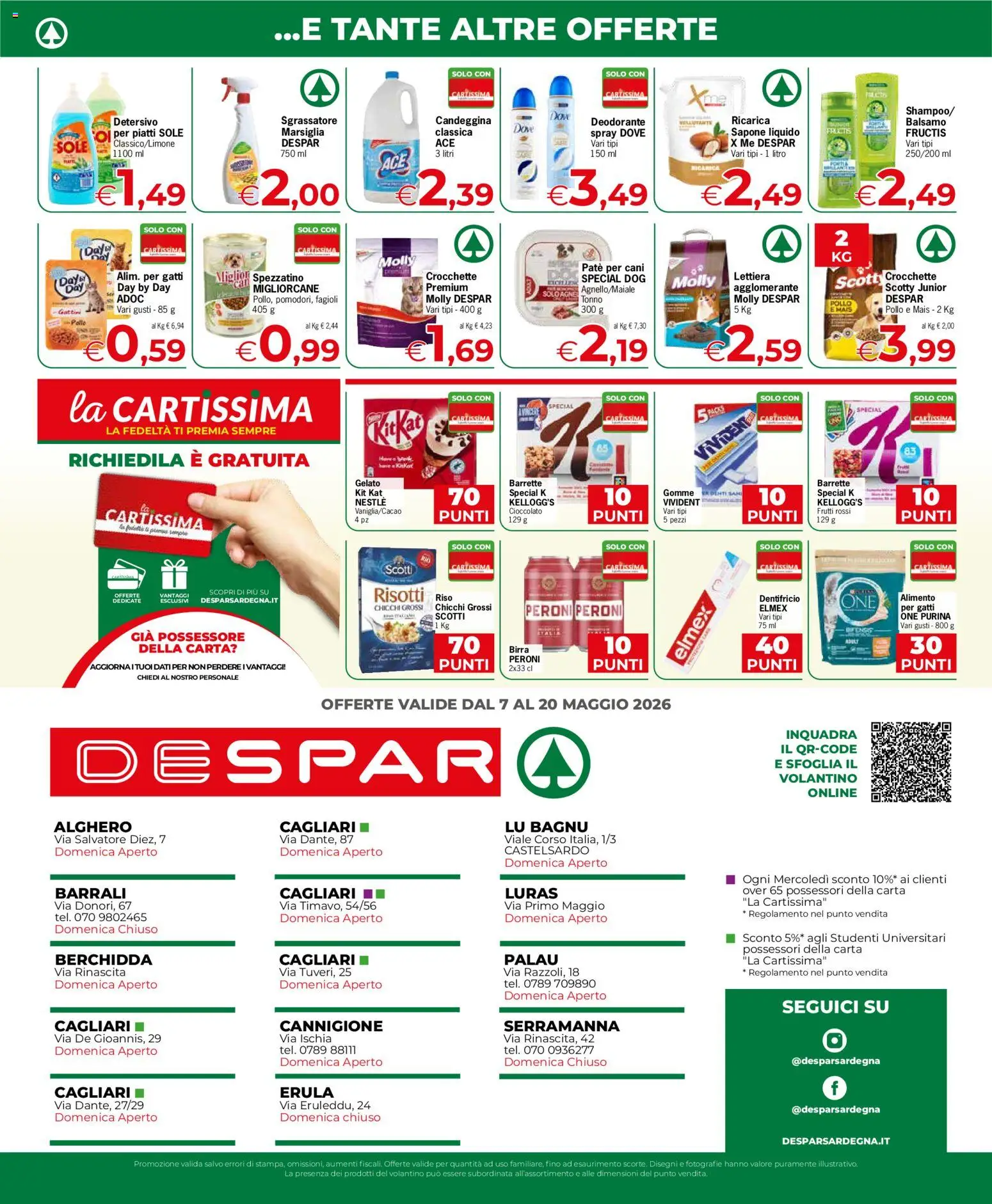 Volantino Despar del 07.05.2026 | Pagina: 4 | Prodotti: Pollo, Candeggina, Gelato, Fagioli