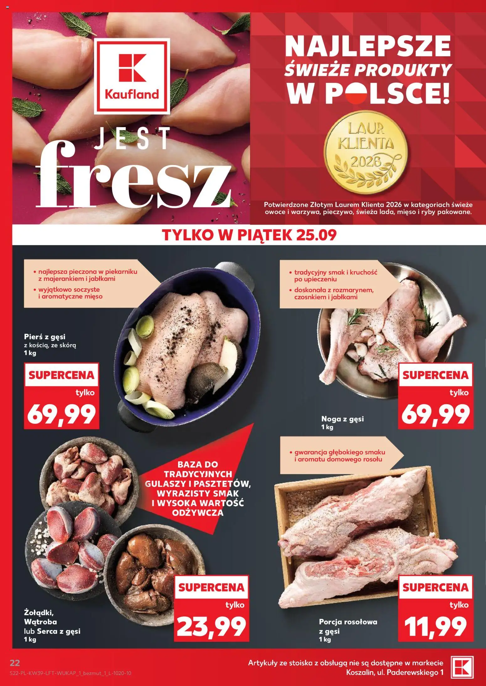 Kaufland Polsko leták od 24.09.2026 | Strana: 22 | Produkty: Ryby