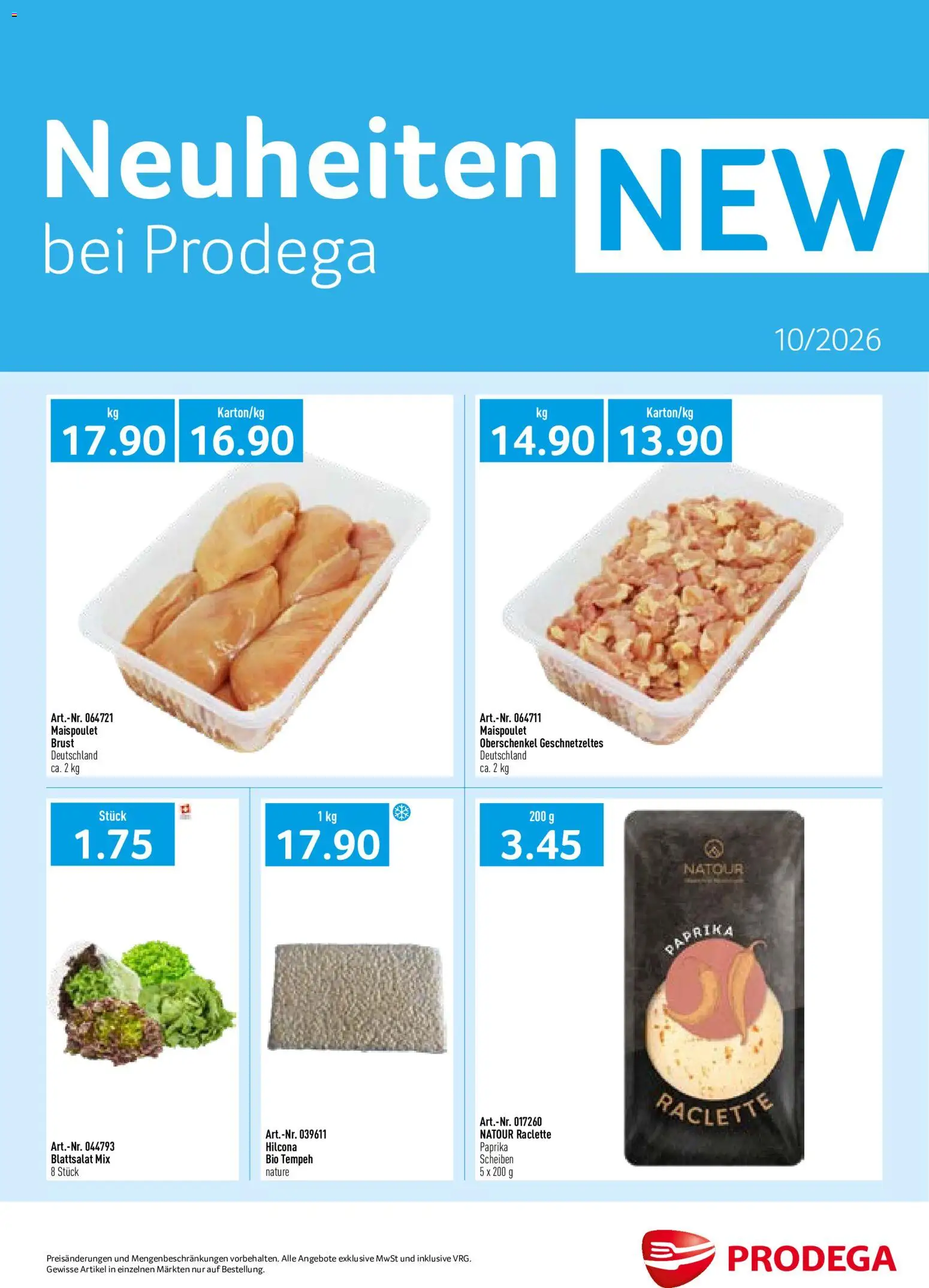 Prodega aktionen Neuheiten – gültig ab 01.10.2026 | Seite: 1 | Produkte: Paprika, Raclette