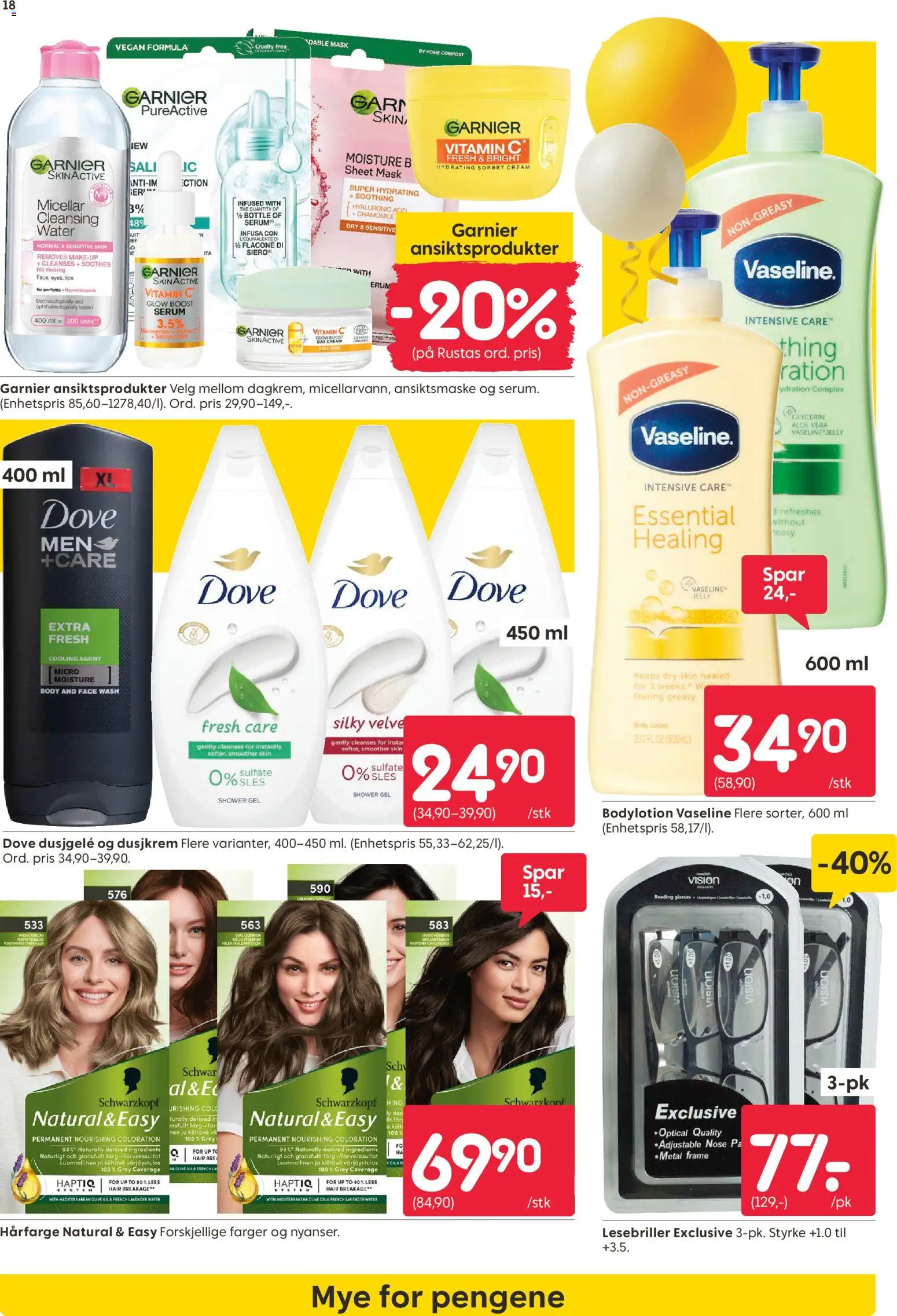 {H1} | Side: 18 | Produkter: Dusjgelé, Body, Body Lotion, Gâteaux secs