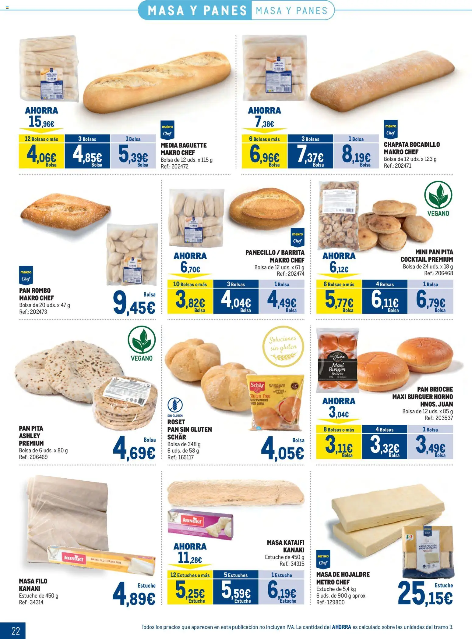 Makro Congelados Centro │ válido desde el 03/08/2026 | Página: 22 | Productos: Pan, Bolsa, Horno