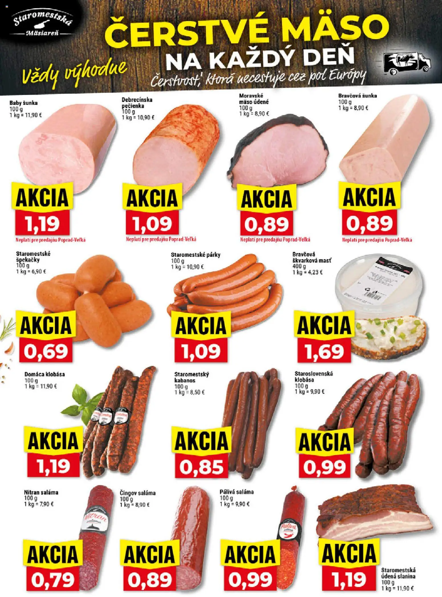 Nové Klas akcie – leták je platný od 21.09.2026 | Strana: 6 | Produkty: Saláma, Šunka, Klobása, Párky
