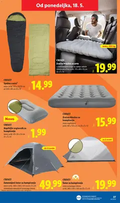 Lidl katalog akcije – veljaven od 14.05.2026 | Stran: 59 | Izdelki: Šotor, Vzglavnik, Blazina