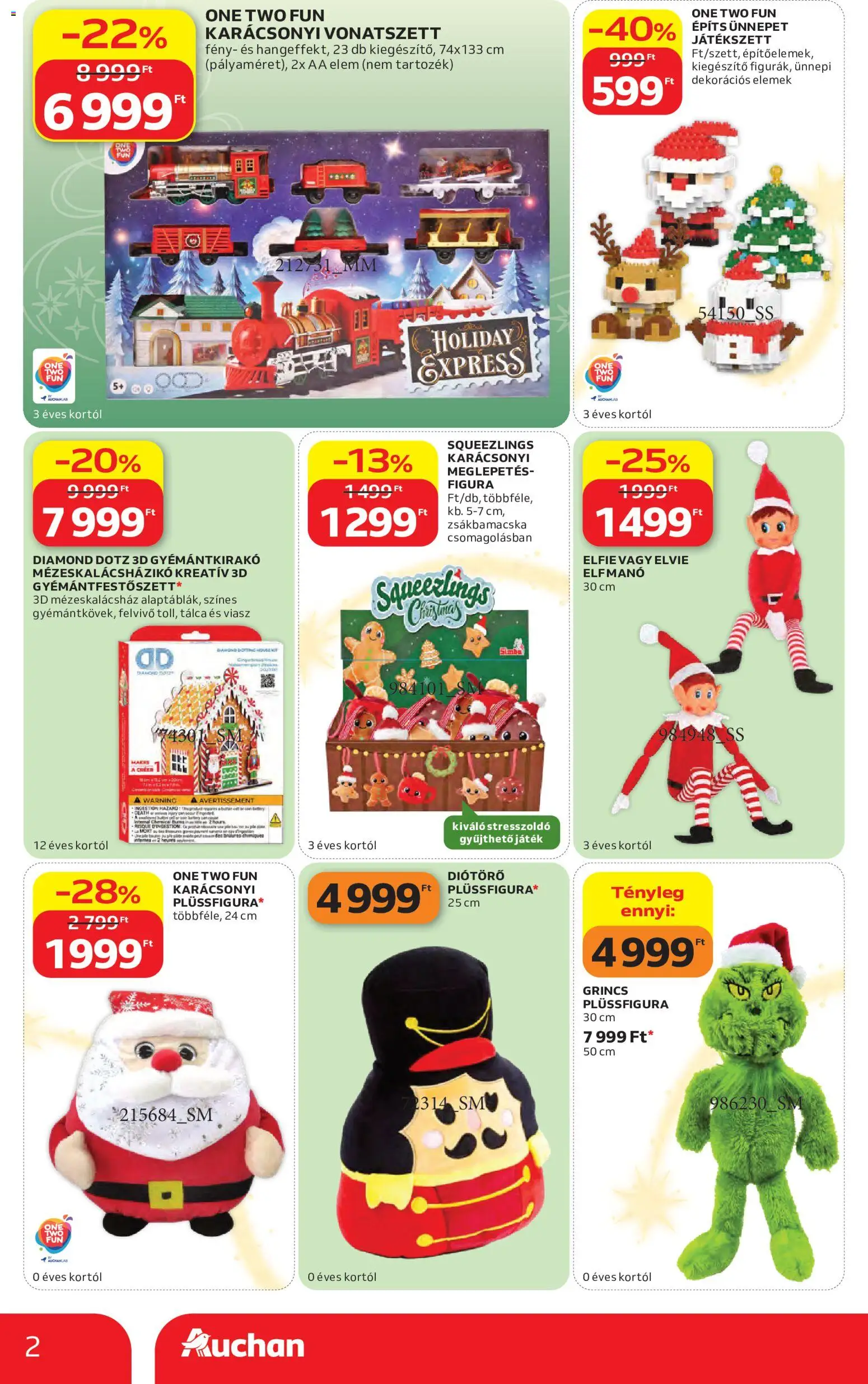 Auchan akciós ujság - amely érvényes a következő dátumtól: 2026.10.22. | Oldal: 2 | Termékek: Játék, Mézeskalács, Tálca, Elem