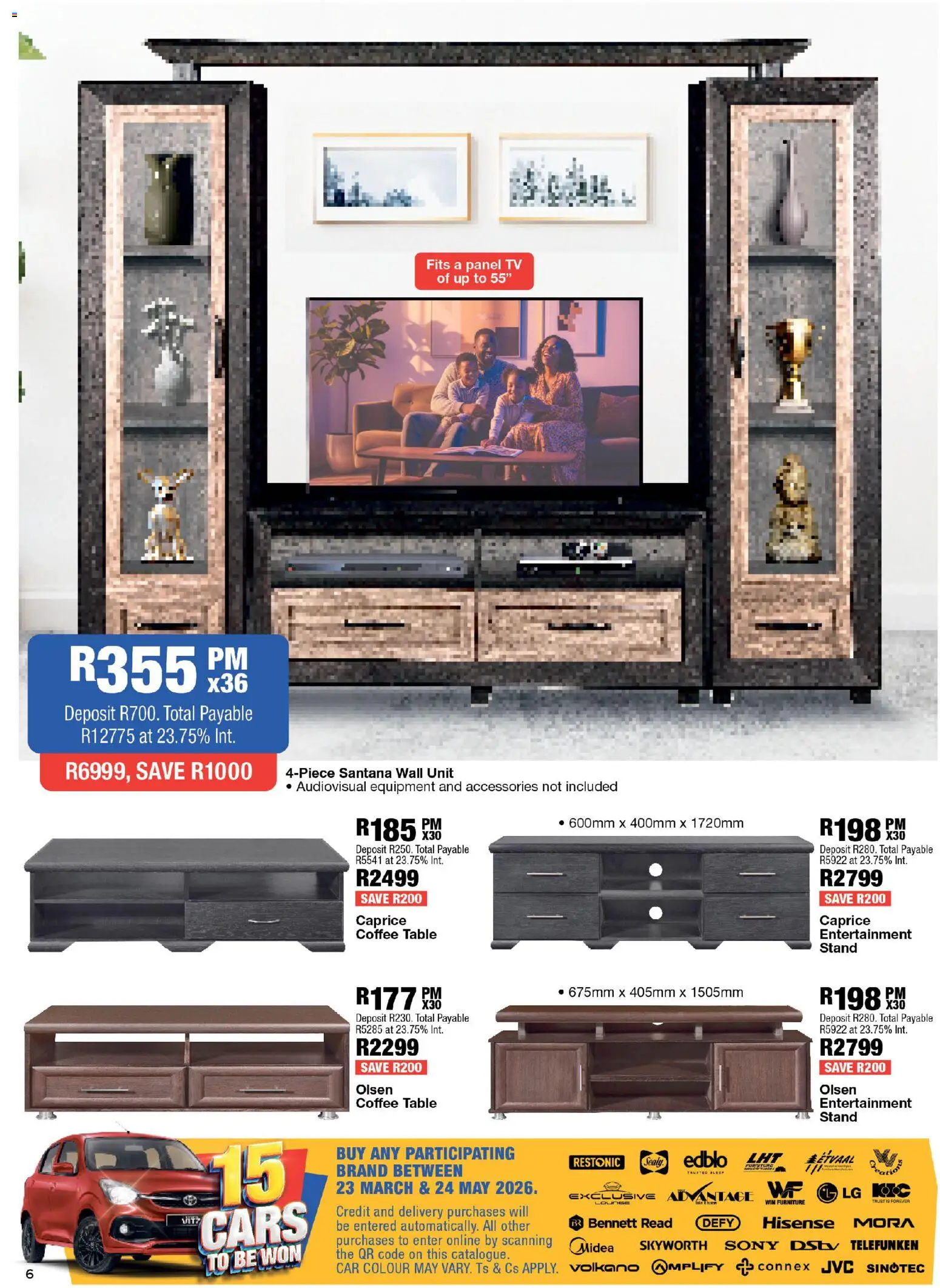 New OK Furniture catalogue – valid from 06.04.2026 | Page: 6 | Products: Coffee table, Table, Wall unit, Coffee