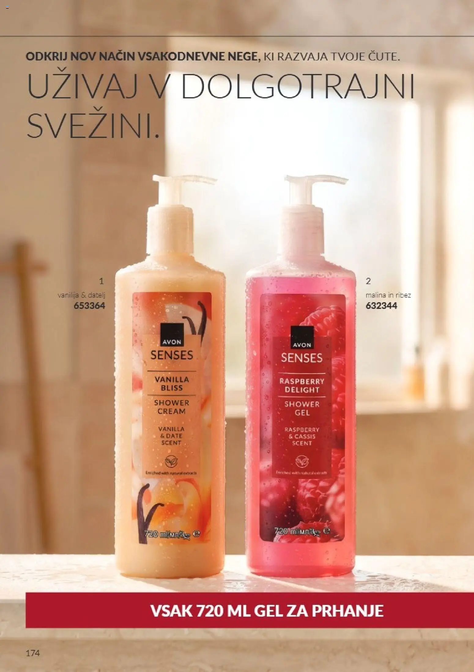 Novi Avon katalog ponudbe – veljaven od 01.10.2026 | Stran: 174 | Izdelki: Gel za prhanje, Ribez