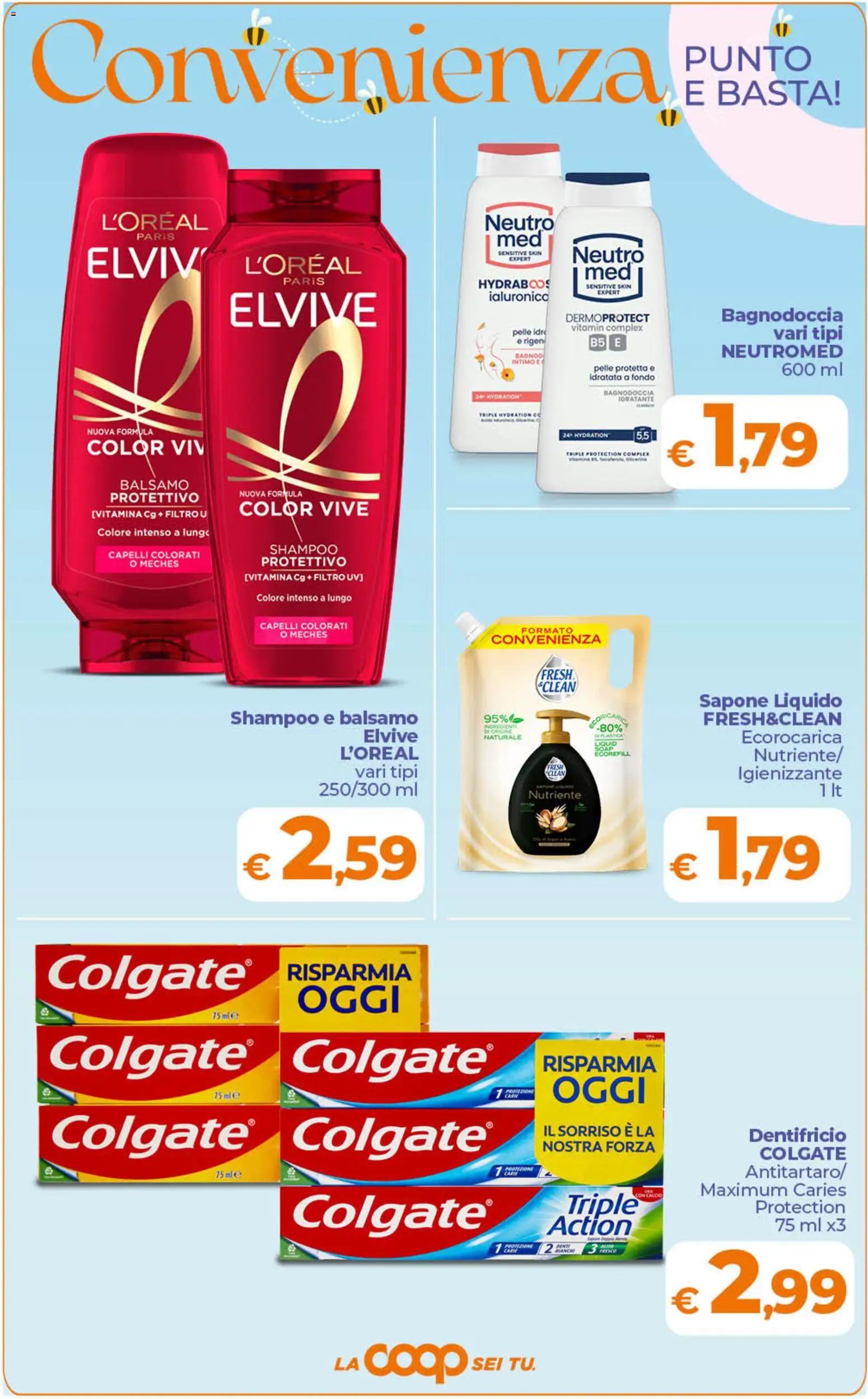 Volantino Ipercoop del 29.05.2026 | Pagina: 8 | Prodotti: Shampoo, Balsamo, Dentifricio, Intimo