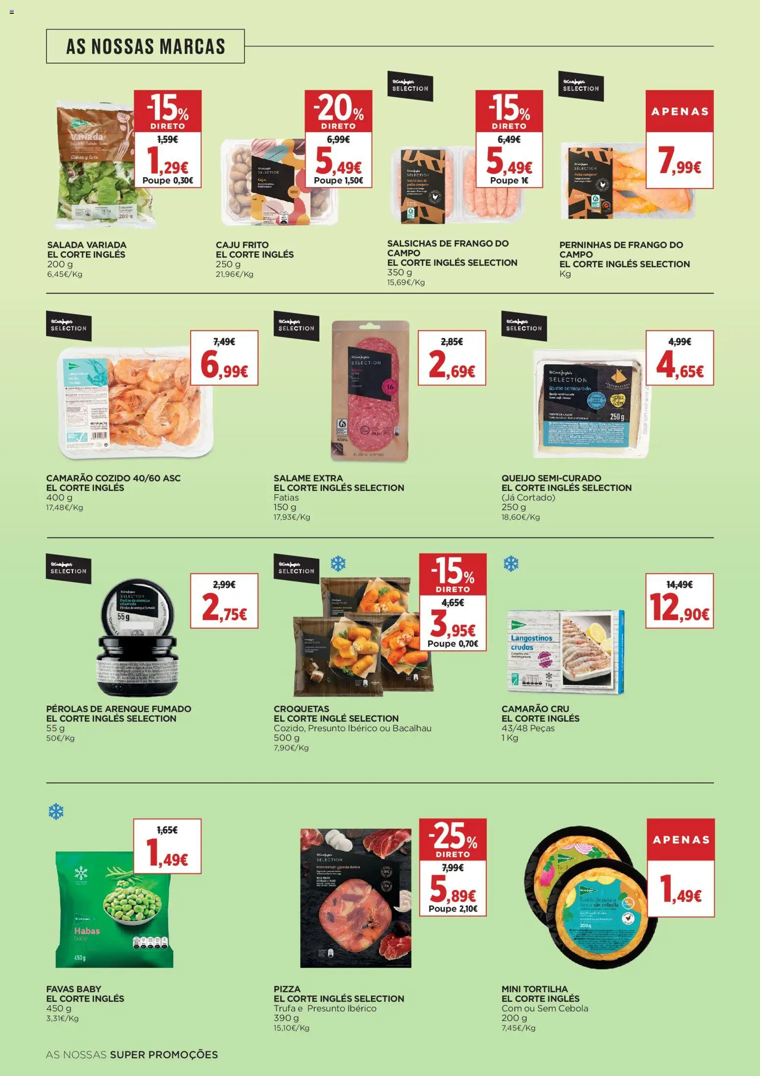 El Corte Ingles folheto │ válido de 10/07/2026 | Página: 32 | Produtos: Bacalhau, Cálcio, Pizza, Salada