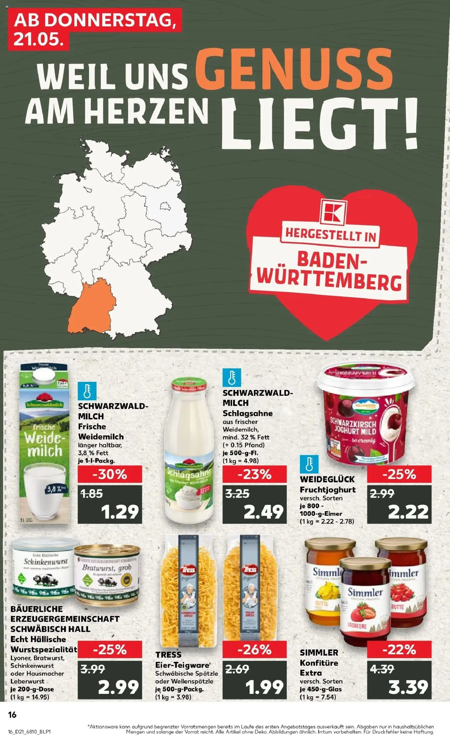 Kaufland Prospekt Eriskirch – gültig ab 18.05.2026 | Seite: 37 | Produkte: Schlagsahne, Milch, Joghurt, Fruchtjoghurt