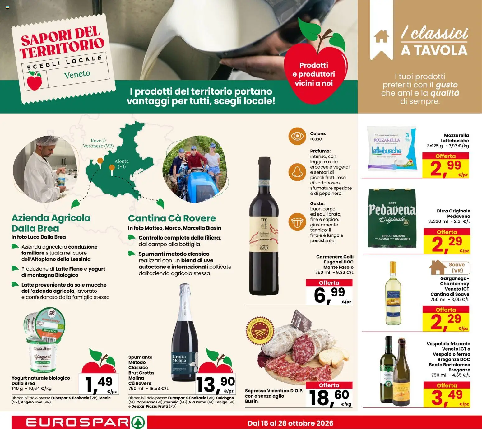 Volantino Despar del 15/10/2026 | Pagina: 12 | Prodotti: Birra, Pepe, Mozzarella, Latte