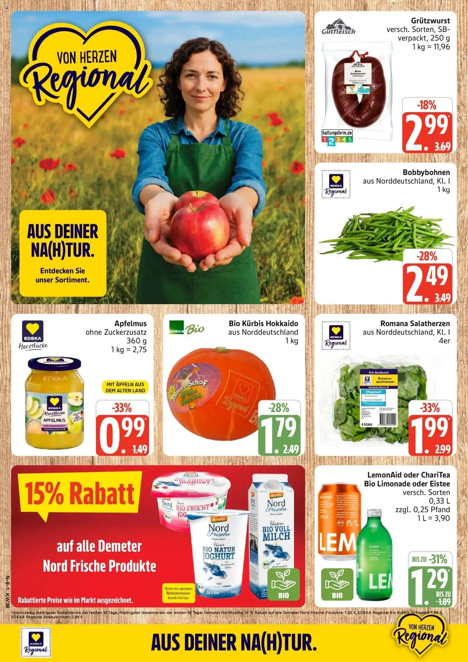 Marktkauf Prospekt Cuxhaven (ab 14.09.2026) » Angebote online | Seite: 8 | Produkte: Joghurt, Limonade, Kürbis, Apfelmus