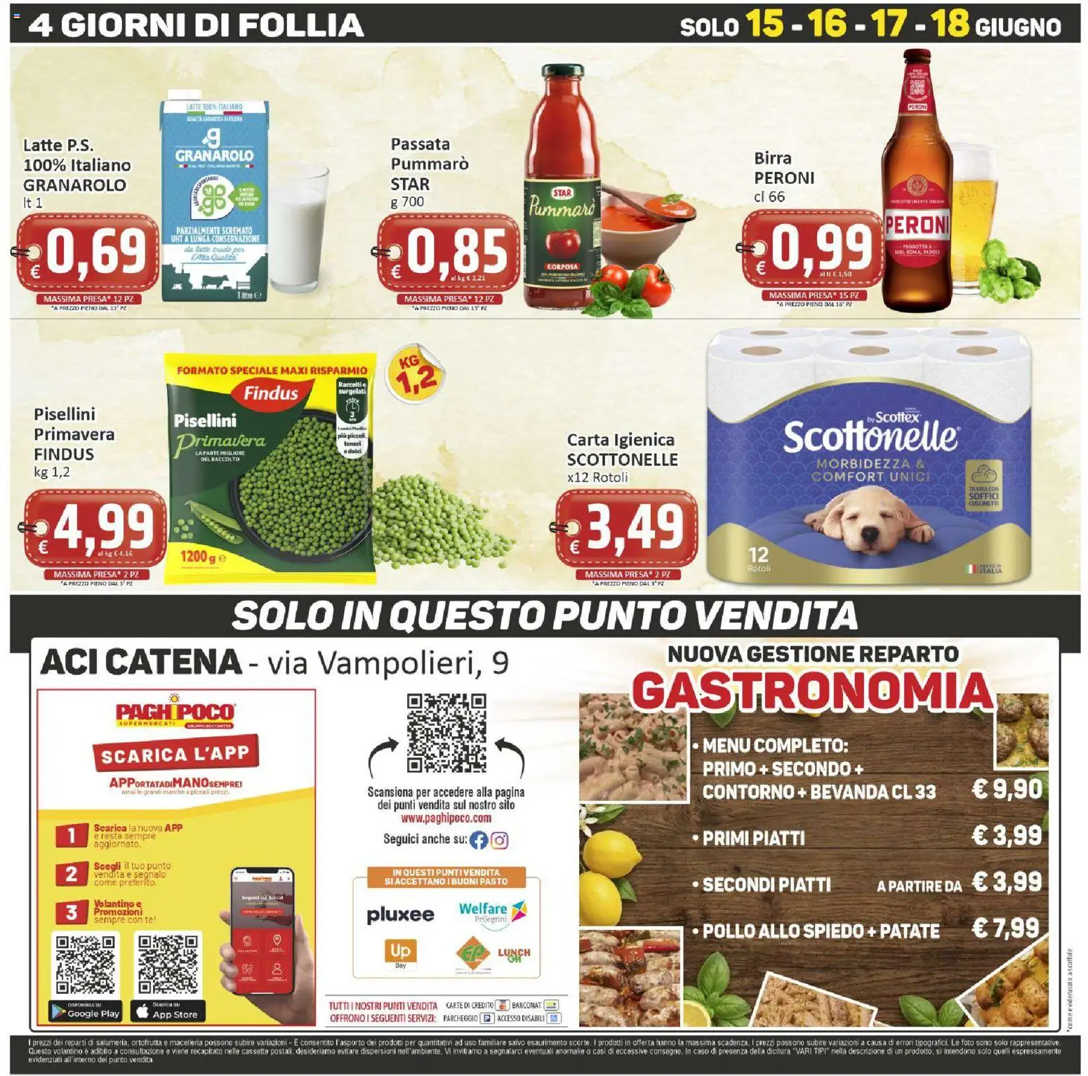 Volantino Paghi Poco del 09.06.2026 | Pagina: 20 | Prodotti: Carta igienica, Birra, Latte, Presa