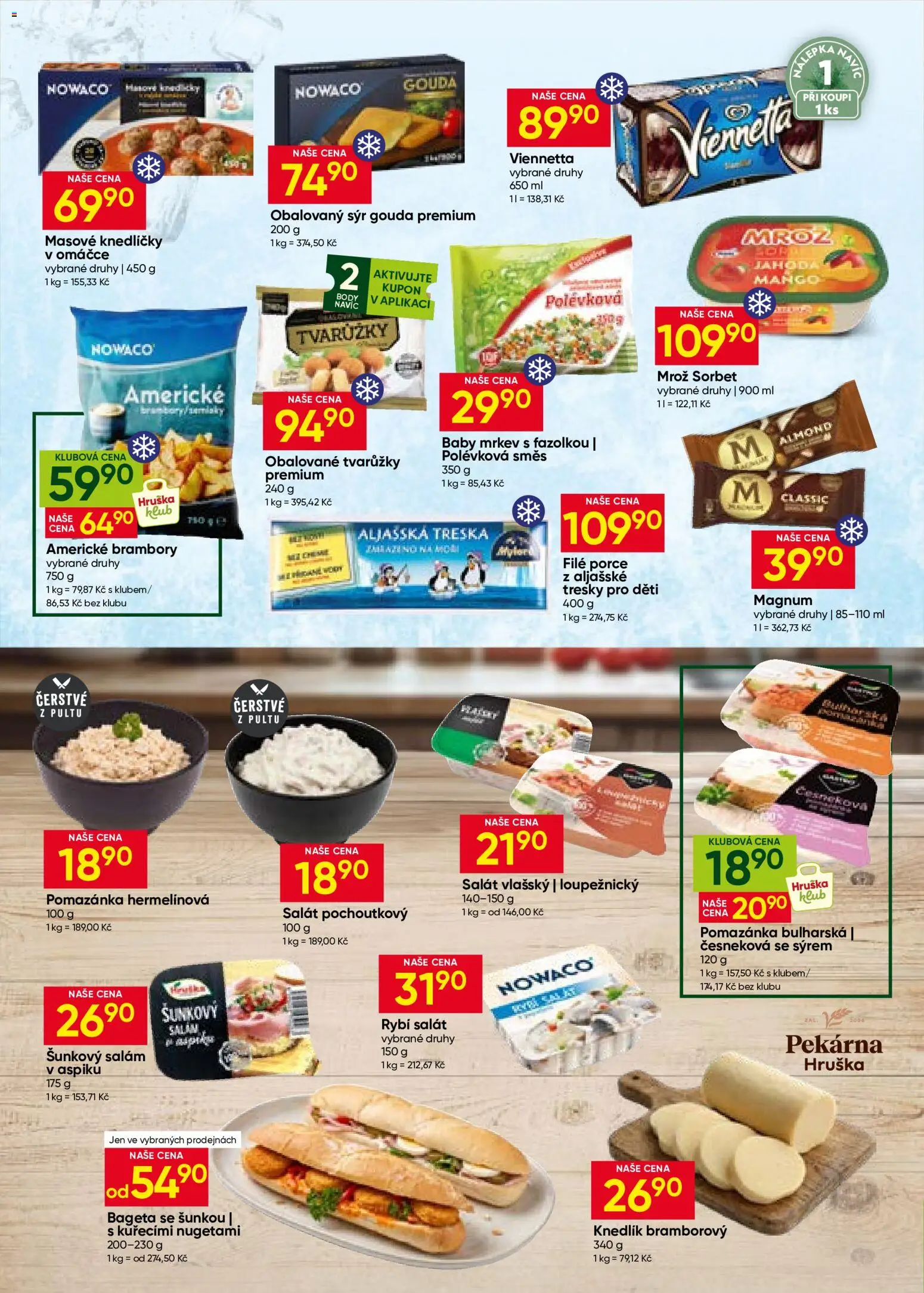 Hruška leták od 29.10.2026 | Strana: 6 | Produkty: Viennetta, Salát, Obalovaný sýr, Magnum