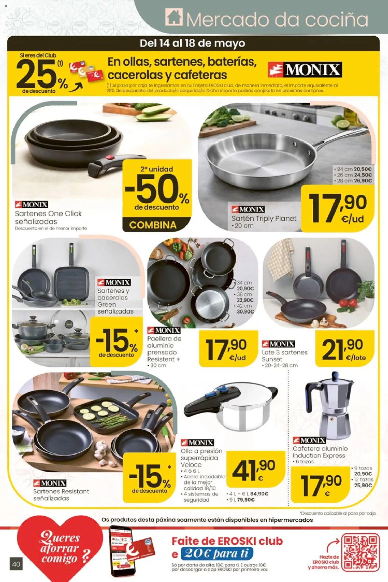 Eroski Quieres ahorrar conmigo │ válido desde el 14.05.2026 | Página: 40 | Productos: Té, Cocina, Cafetera, Caja