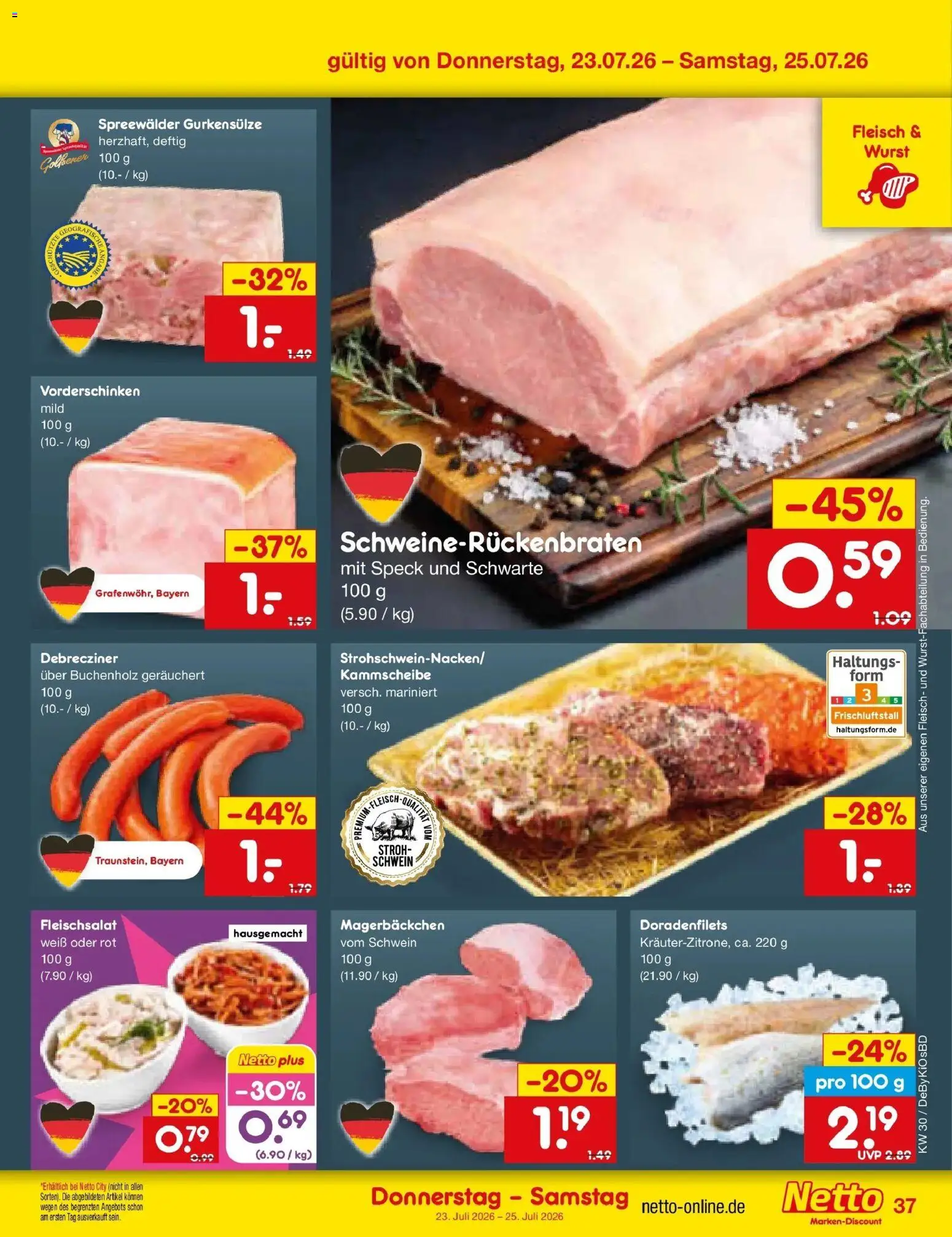 Netto Marken-Discount Prospekt Buttenwiesen – gültig ab 20.07.2026 | Seite: 61 | Produkte: Wurst, Fleisch