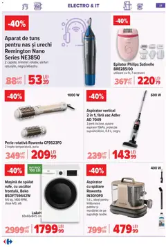 Ofertele Carrefour valabile de la 20.05.2026 | Pagină: 26 | Produse: Trimmer, Mașină De Spălat, Uscător, Perie