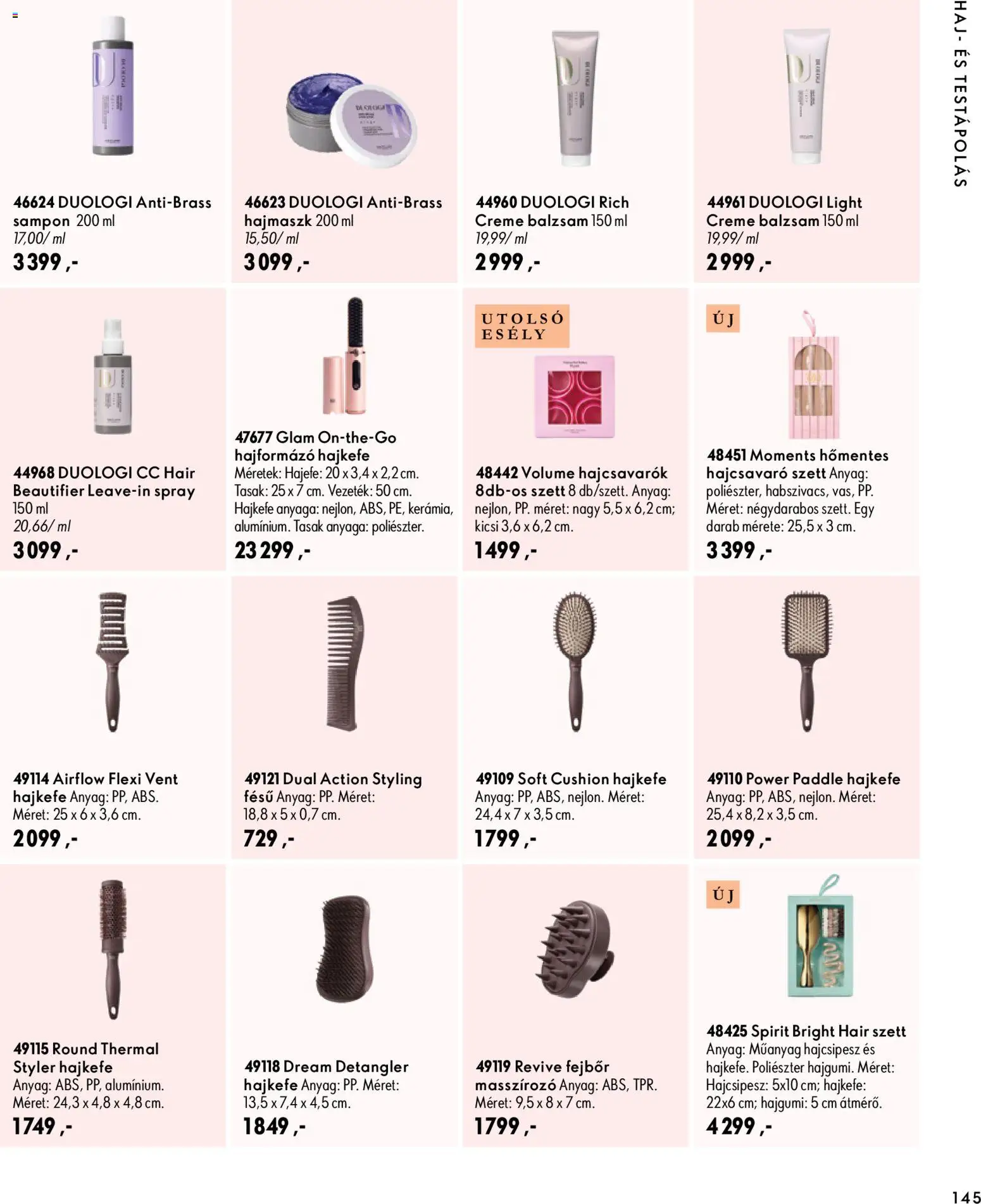 Oriflame akciós ujság - amely érvényes a következő dátumtól: 2026.11.11. | Oldal: 145 | Termékek: Hajgumi, Hajformázó, Sampon, Hajmaszk