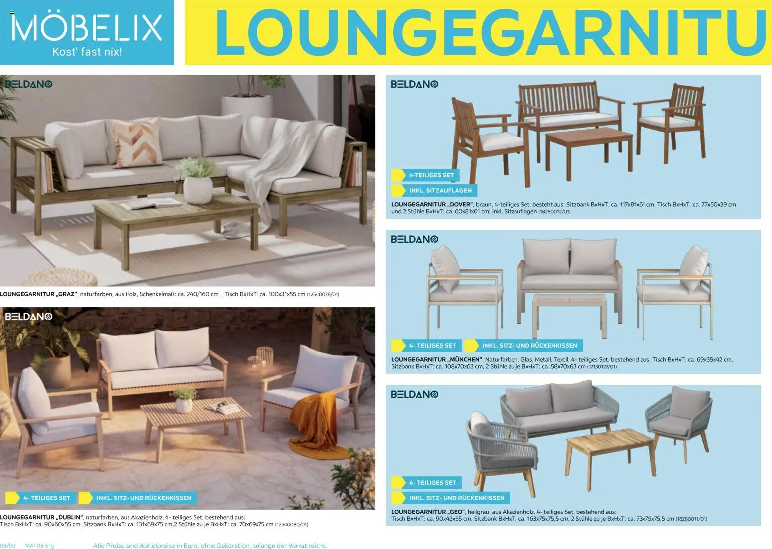 Möbelix Gartenmöbel gültig ab 16.03.2026 | Seite: 8 | Produkte: Tisch