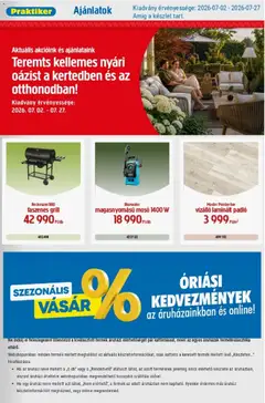 Praktiker akciós újság - amely érvényes a következő dátumtól: 2026.07.02.