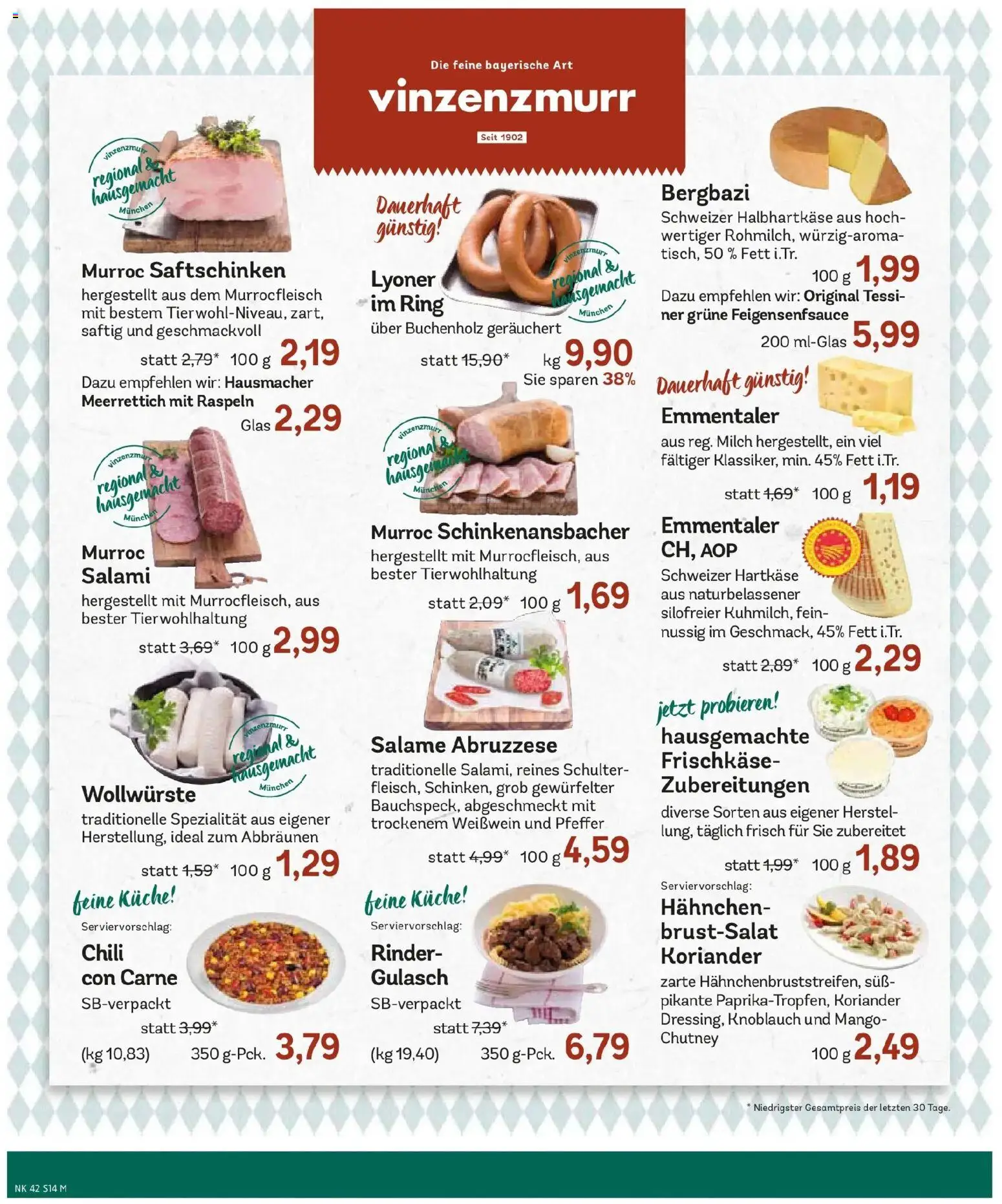 Edeka Prospekt Murnau (ab 12.10.2026) » Angebote Online | Seite: 16 | Produkte: Hahnchen, Küche, Pfeffer, Salami