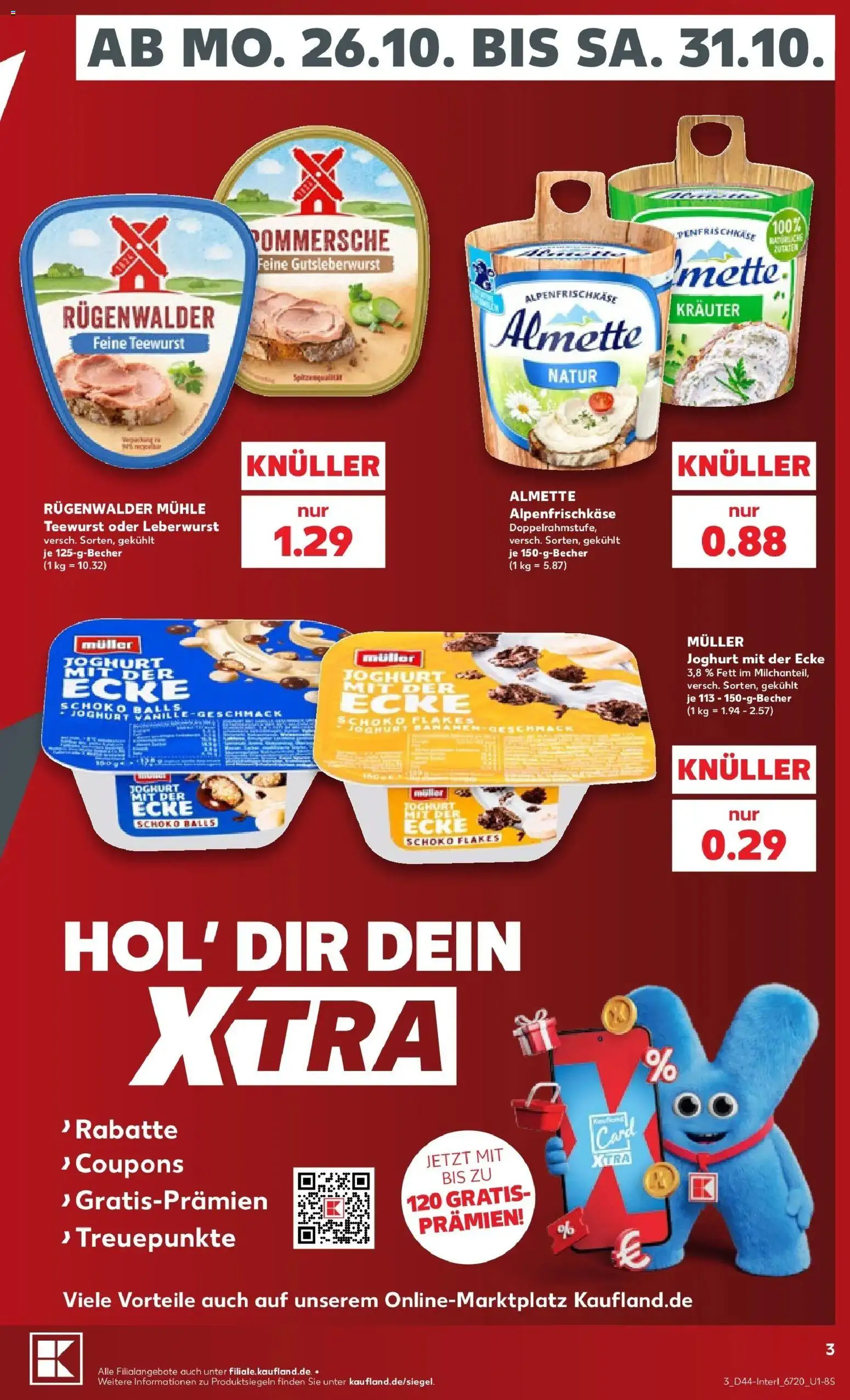 Prospekt Kaufland ab 26.10.2026 » Angebote Online zum Blättern | Seite: 7 | Produkte: Almette, Mühle, Joghurt