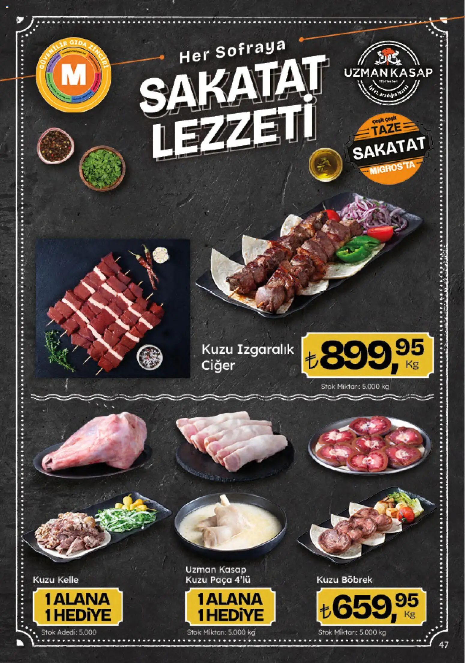 Migros Katalog - Migroskop - 04.06.2026 tarihinden itibaren geçerlidir | Sayfa: 47 | Ürünler: Ciğer, Sakatat