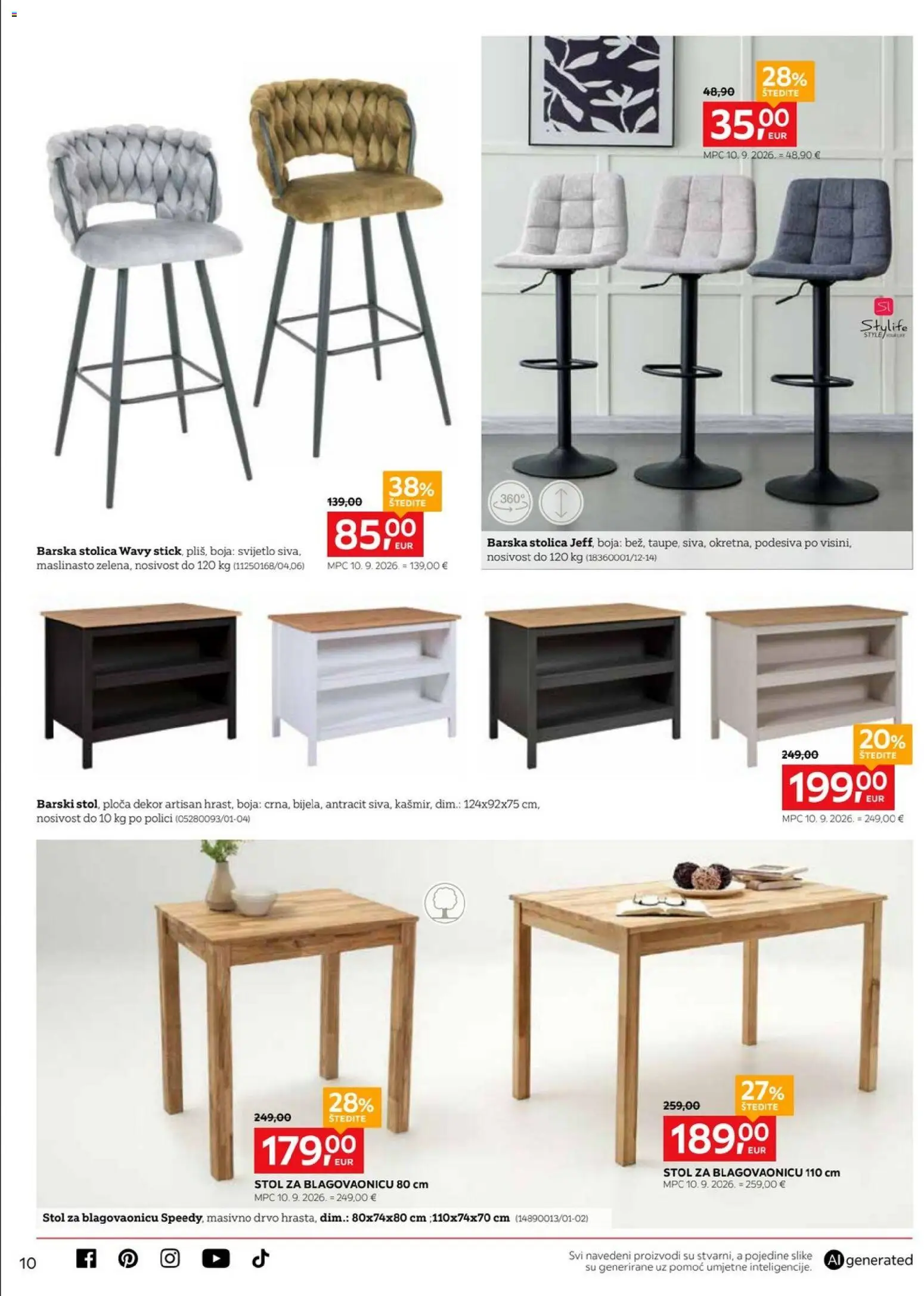 Lesnina katalog | vrijedi od 29.09.2026 | Stranica: 10 | Proizvodi: Stol, Stolica