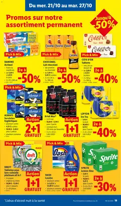 Lidl Folder semaine Folder week 43 - Voorbeeld van een folder van Lidl, geldig van 19/10/2026 | Pagina: 19 | Producten: Sprite, La, Pads, Proteïne