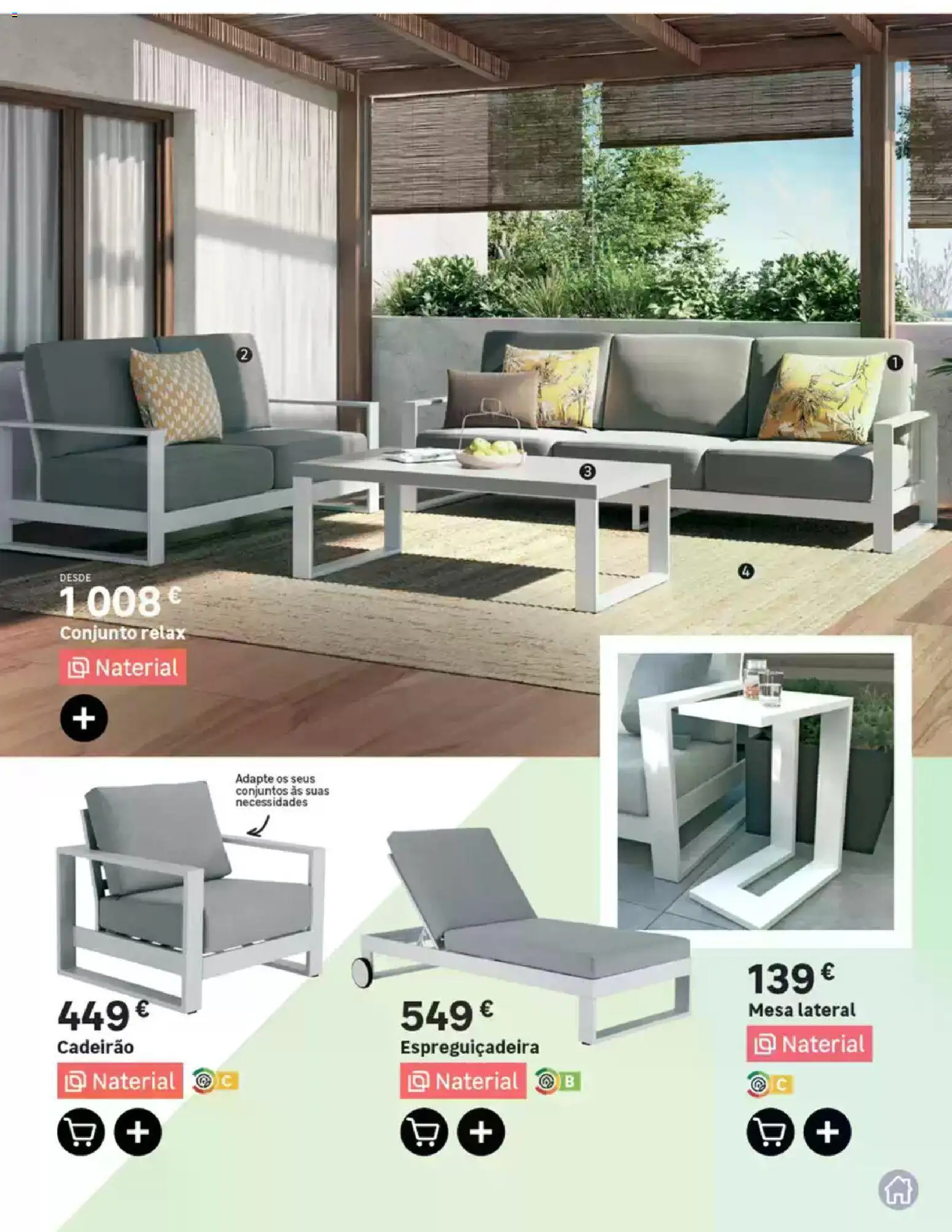 Leroy Merlin Catálogo Jardim │ válido de 12.03.2026 | Página: 23 | Produtos: Espreguiçadeira, Mesa